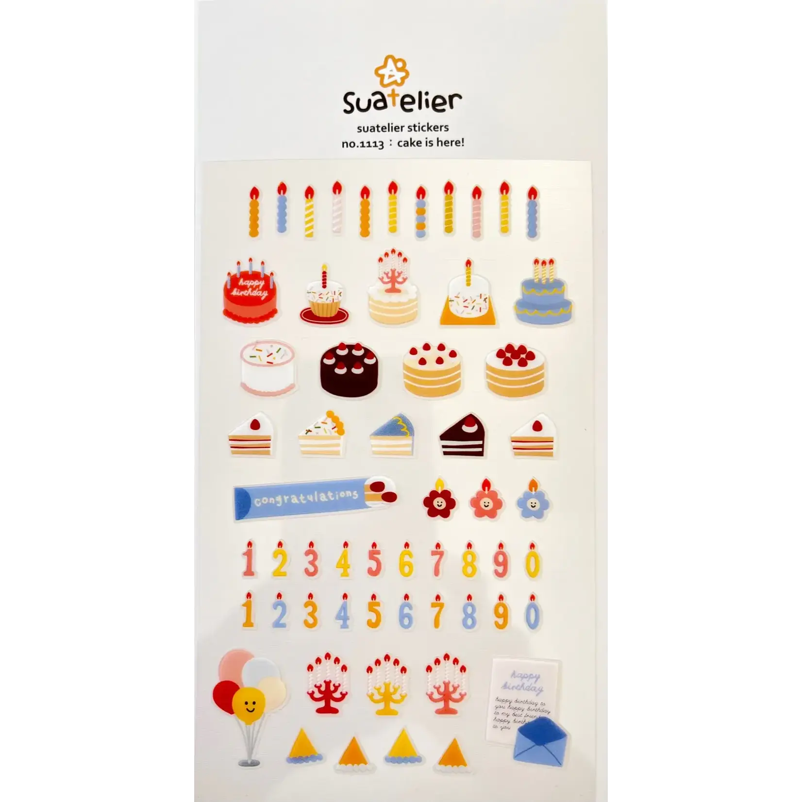 Suatelier Birthday Cake Stickers - 01113
