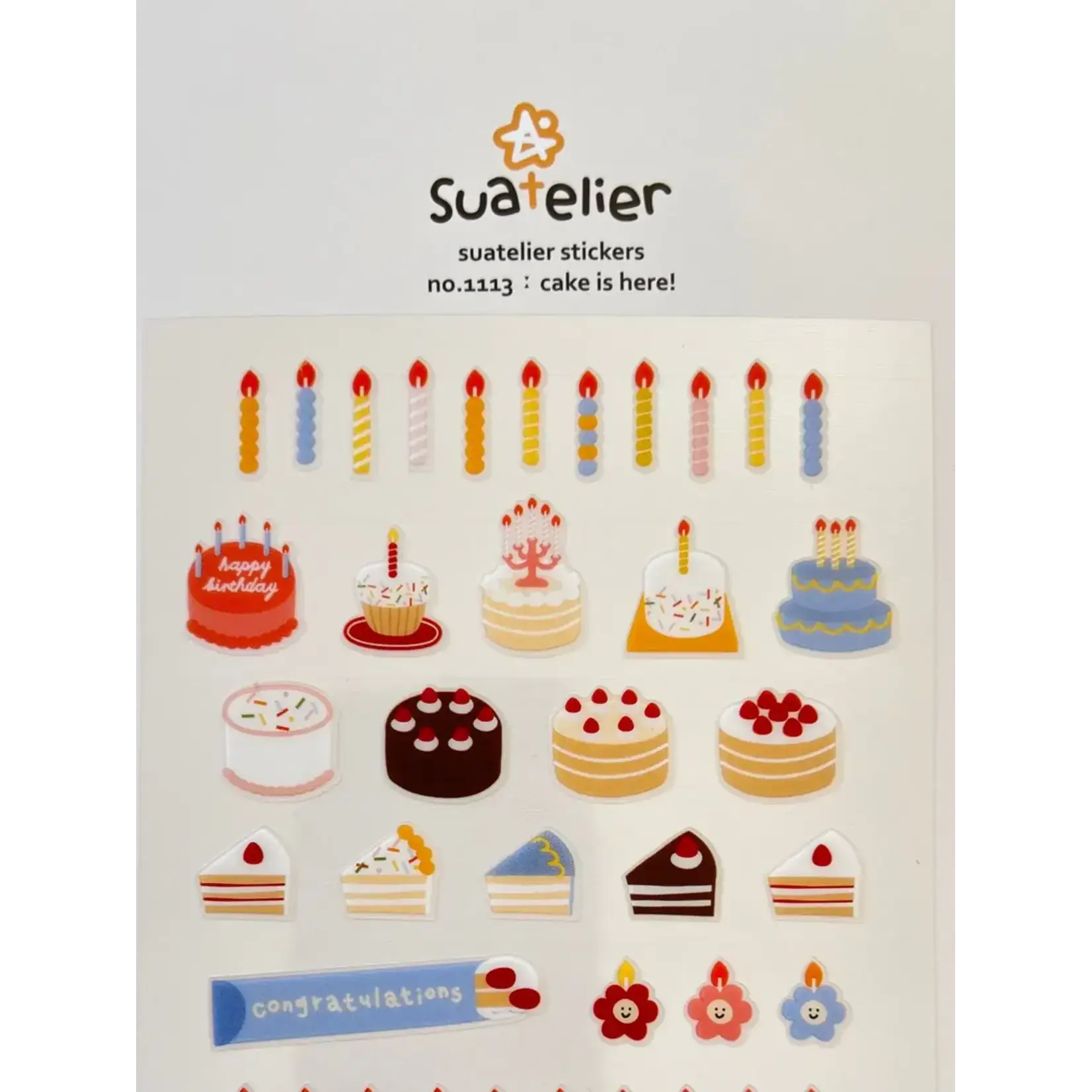 Suatelier Birthday Cake Stickers - 01113