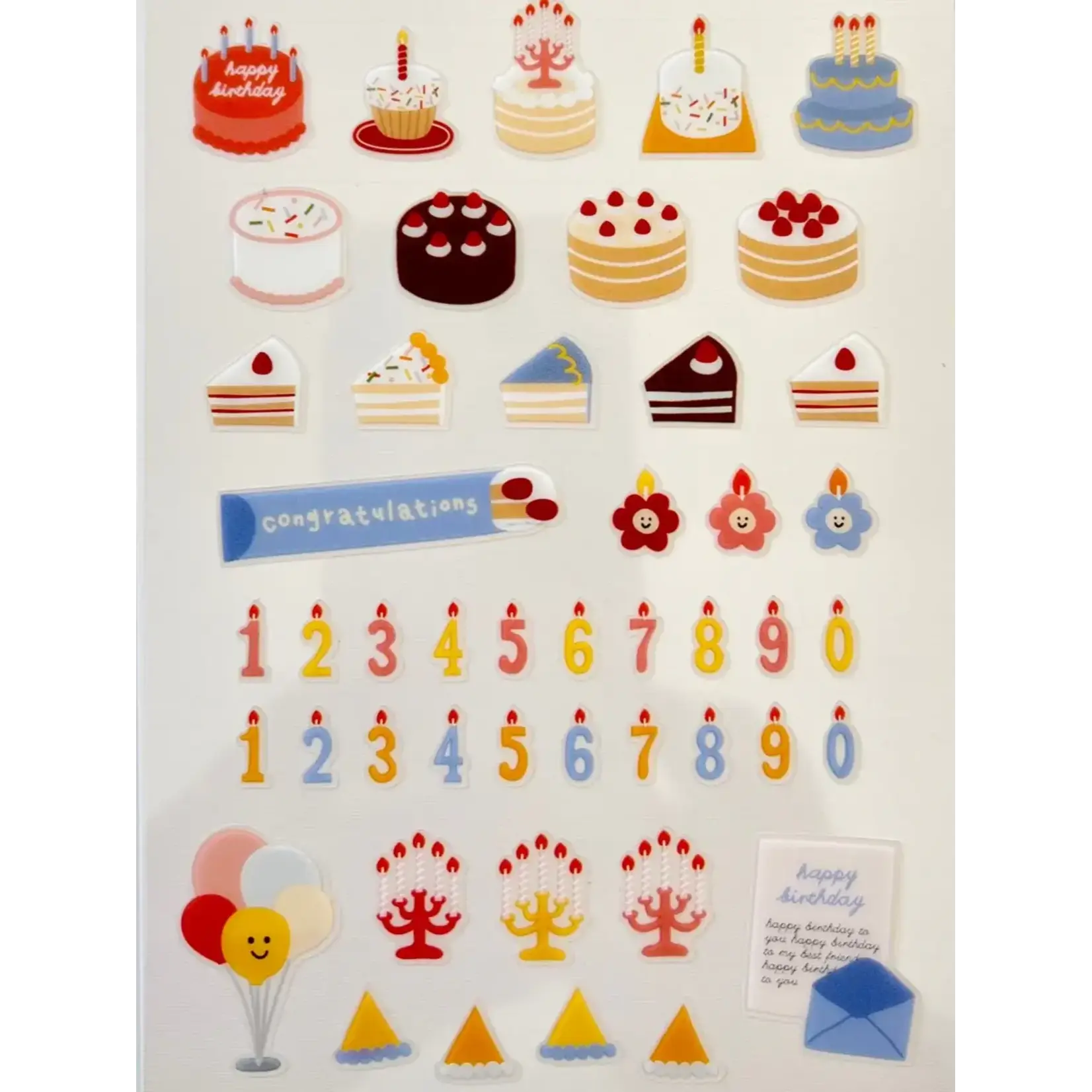 Suatelier Birthday Cake Stickers - 01113