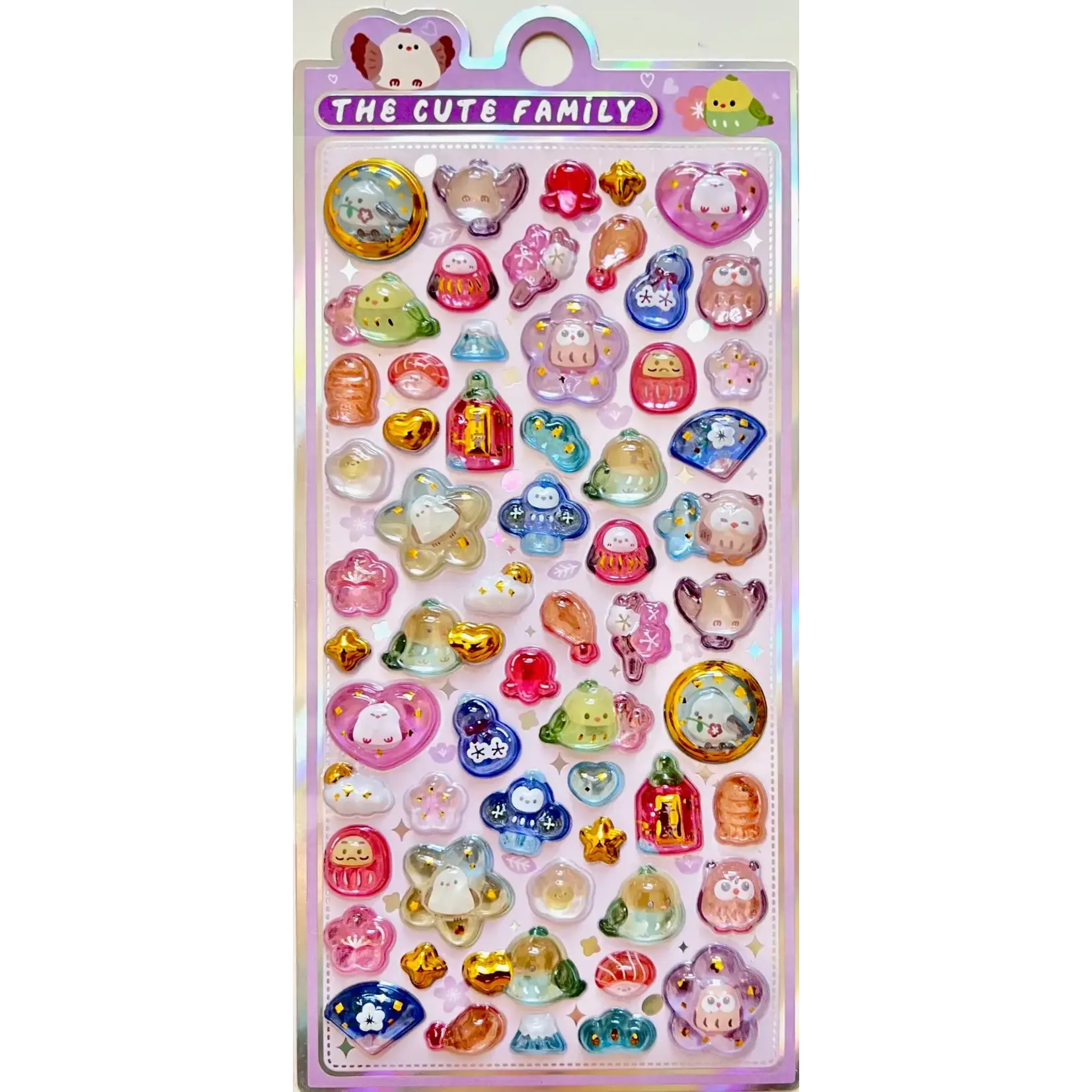 3D Animal Jewel Phone Stickers - 11086