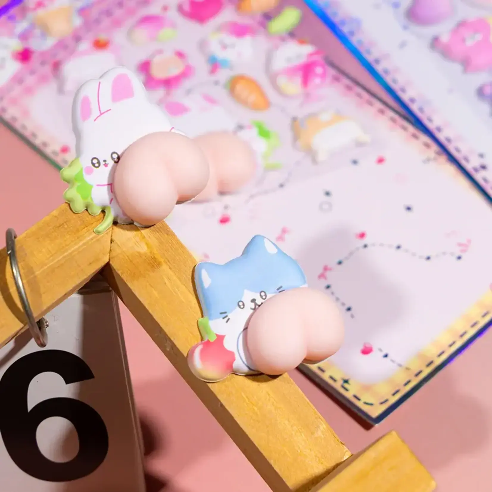 Animal Squishy Butt Stickers - 11089
