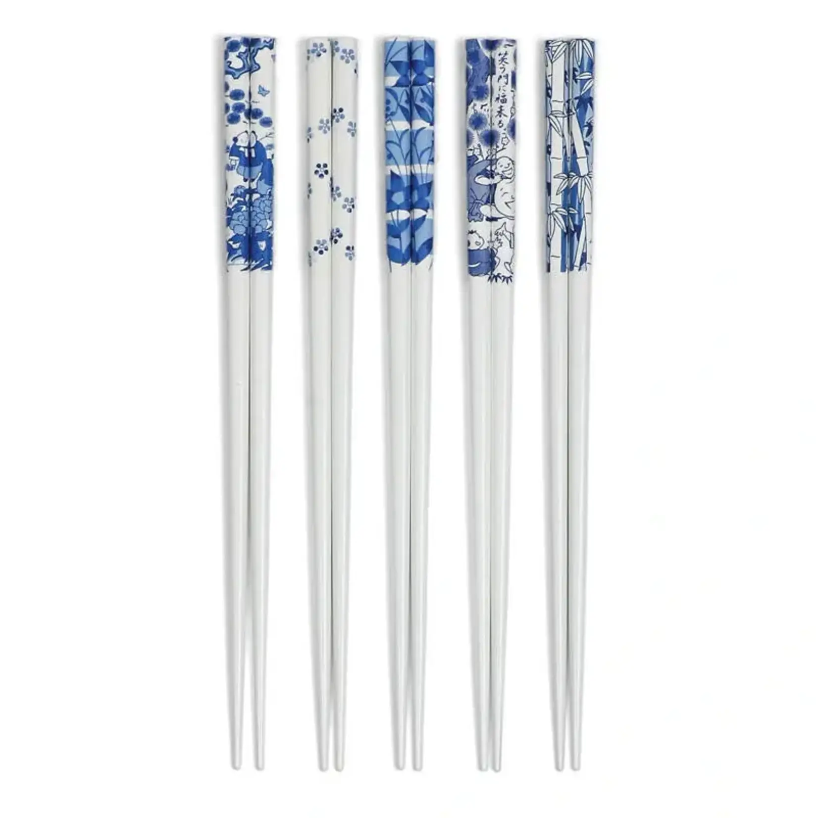Chopsticks - Assorted White w/Blue Scenes - C-12