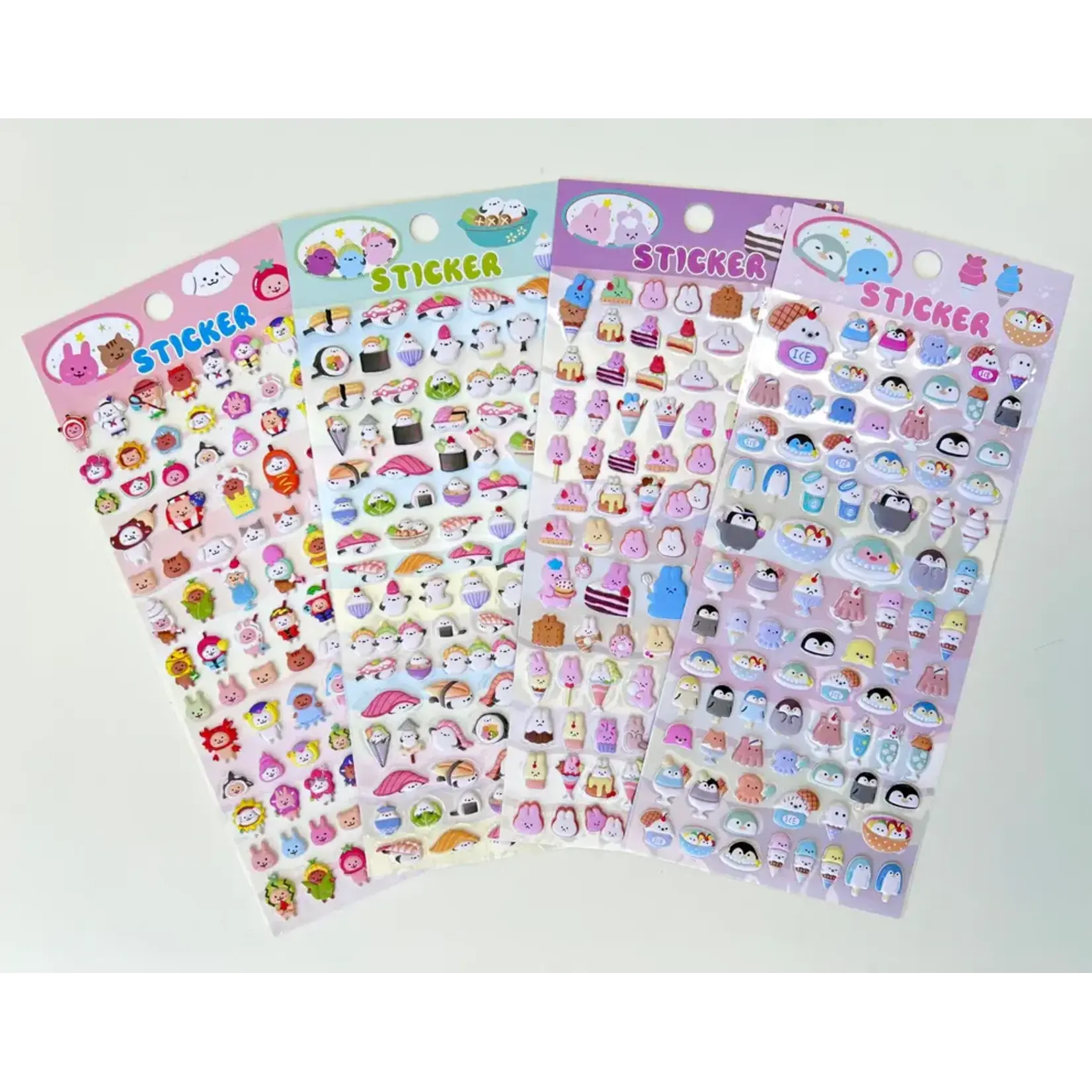 Shanle Tiny Animal Puffy Assorted Stickers - 11024