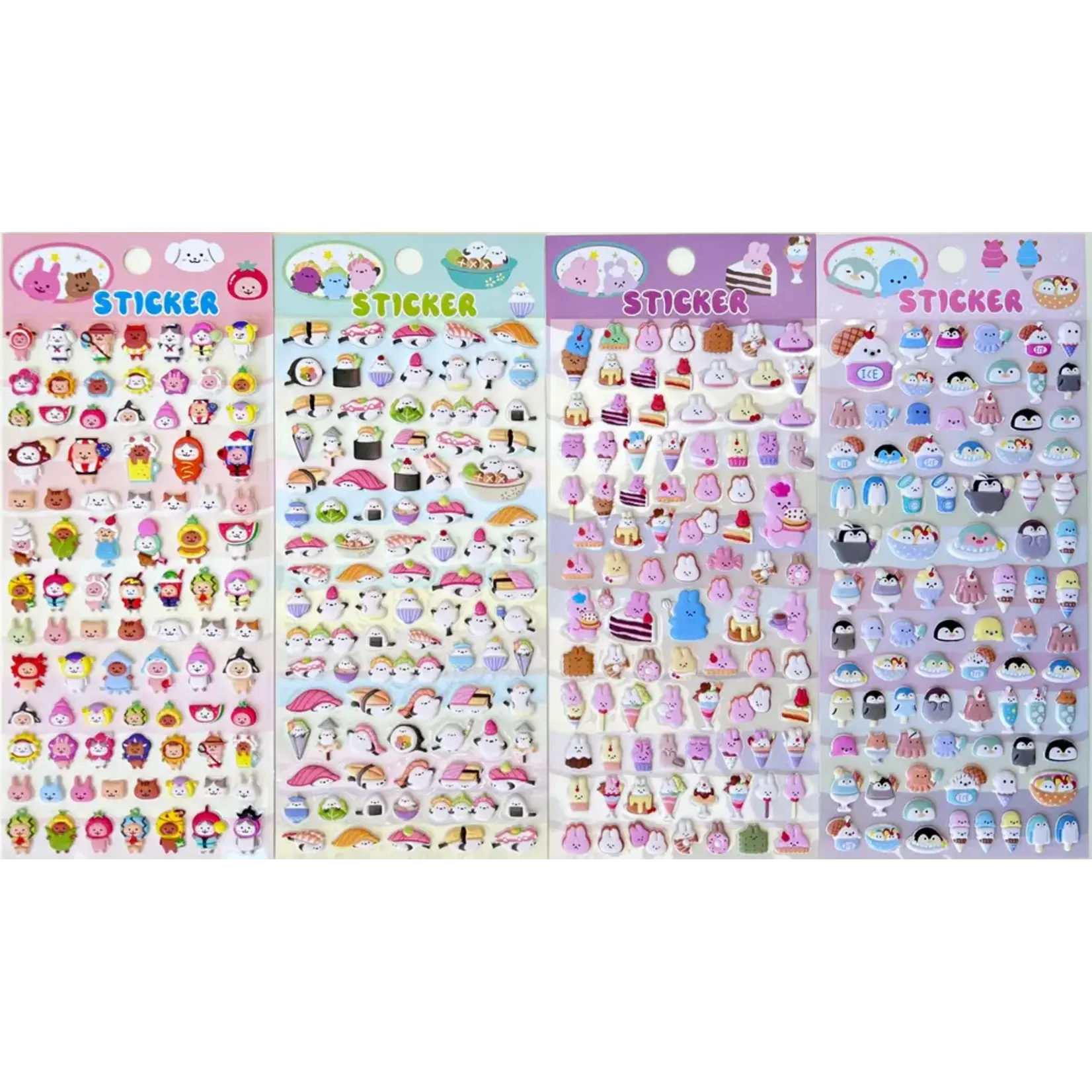 Shanle Tiny Animal Puffy Assorted Stickers - 11024