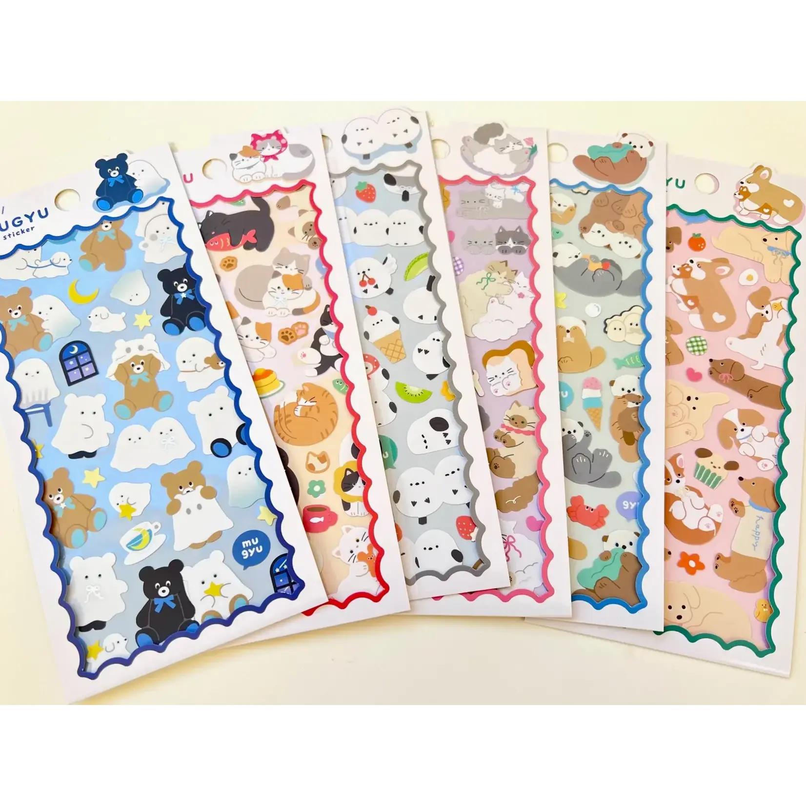 Shanle "Mugyu" Cute Animals Assorted Stickers - 11027
