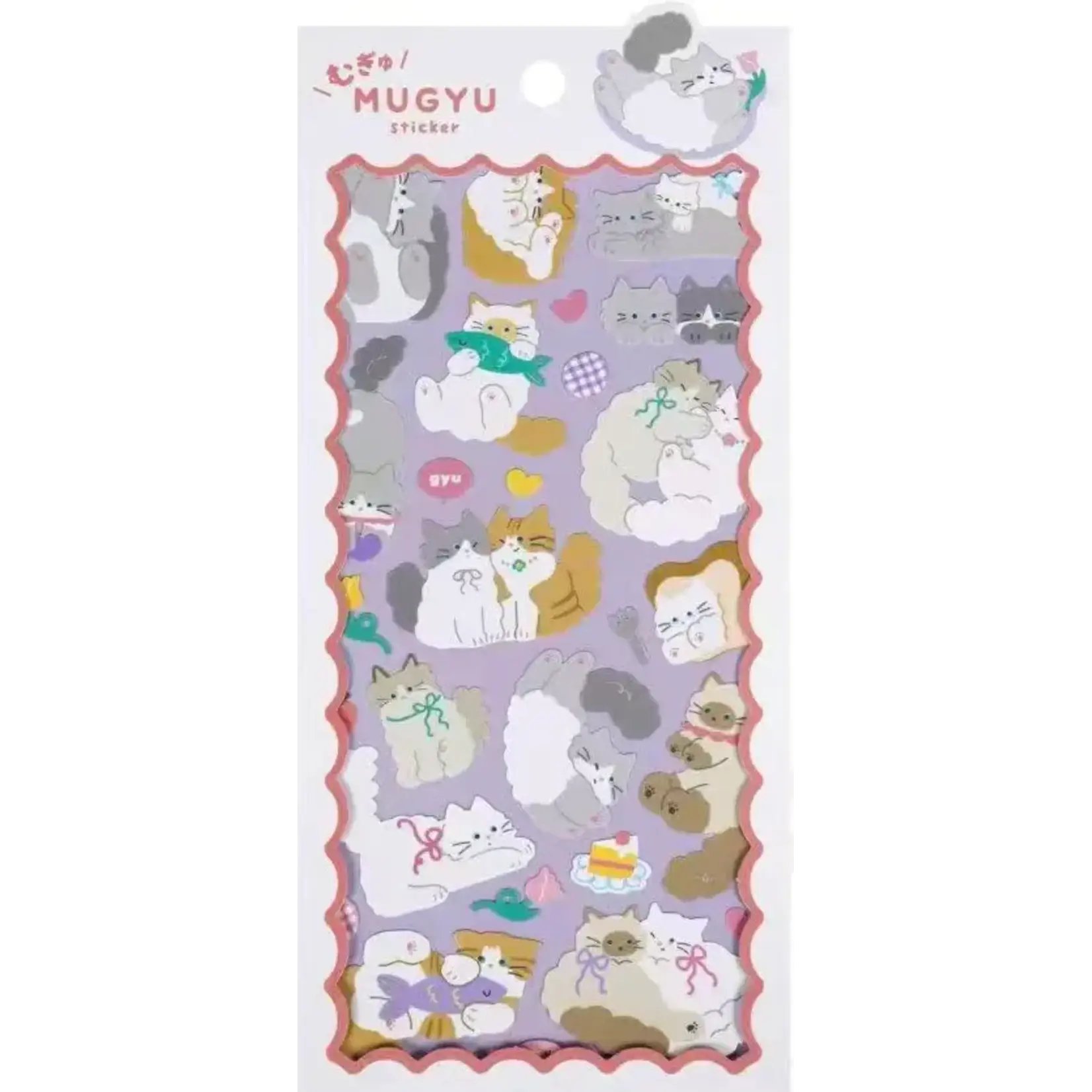 Shanle "Mugyu" Cute Animals Assorted Stickers - 11027