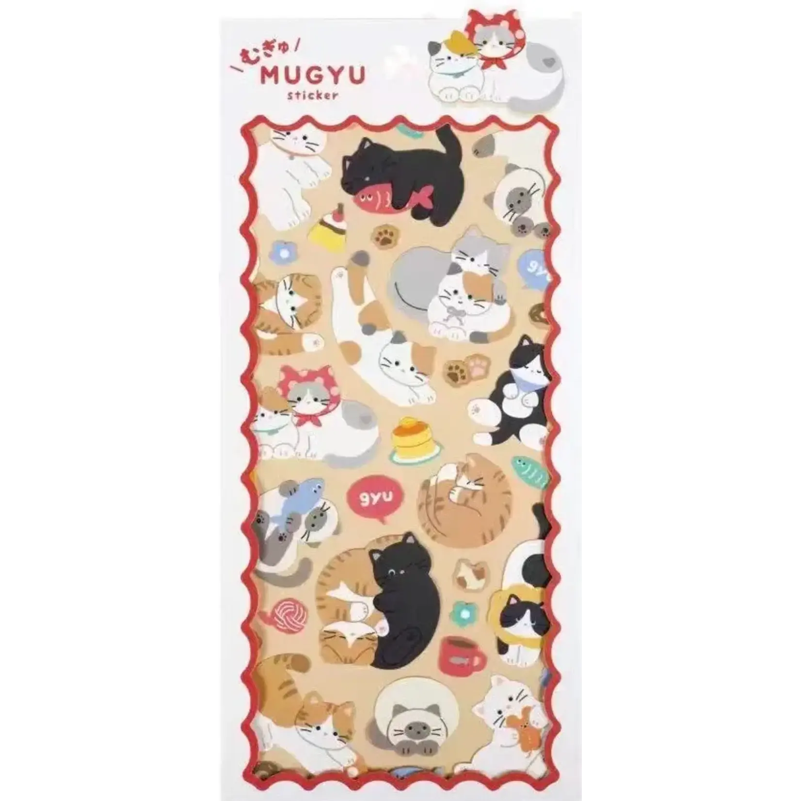 Shanle "Mugyu" Cute Animals Assorted Stickers - 11027