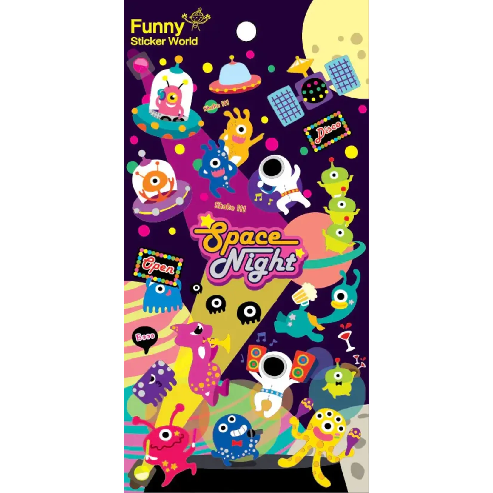 Latech Alien Space Night Stickers - 42959