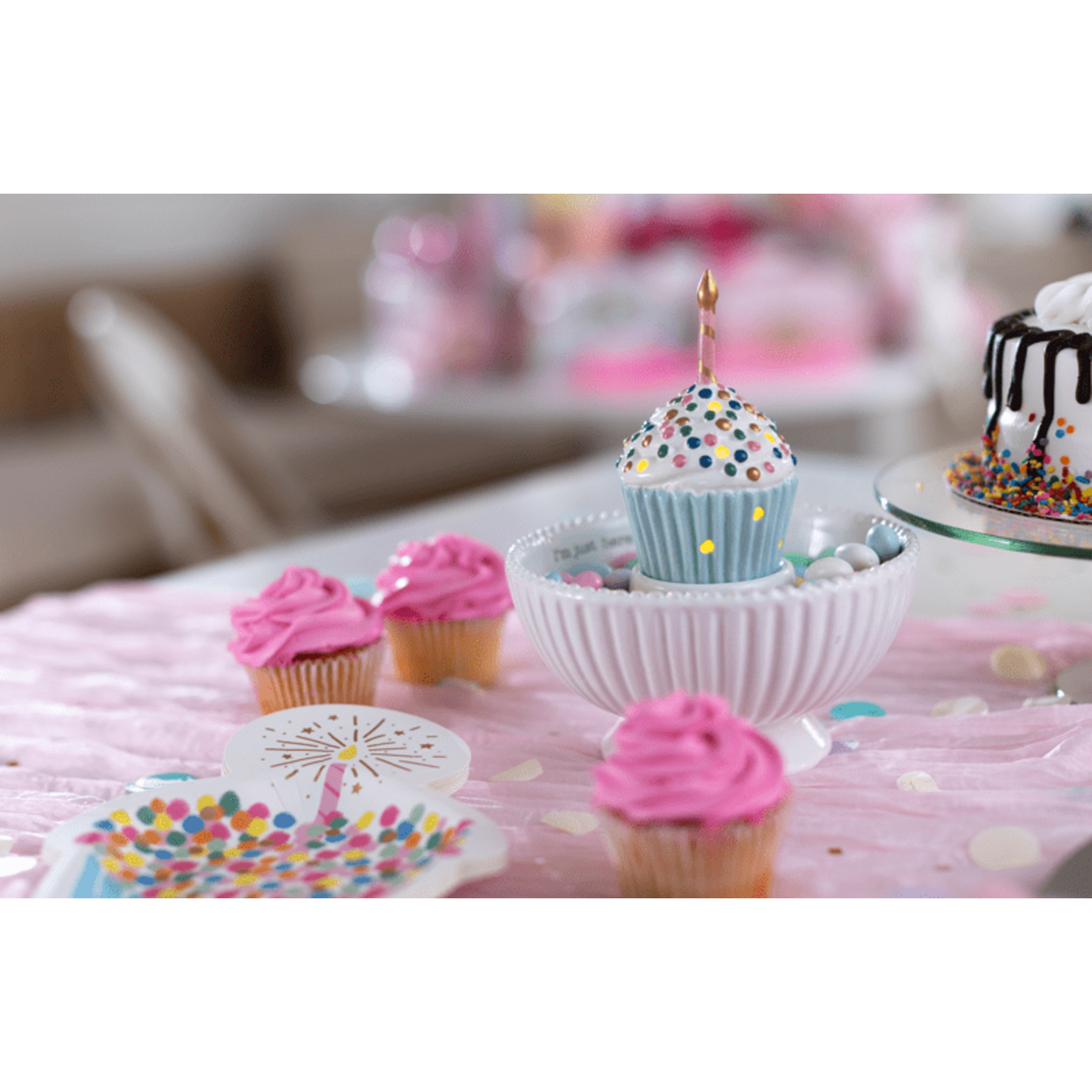Mud Pie Cupcake Light-Up Sitter