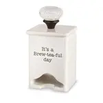 Mud Pie Ceramic Tea Bag Caddy