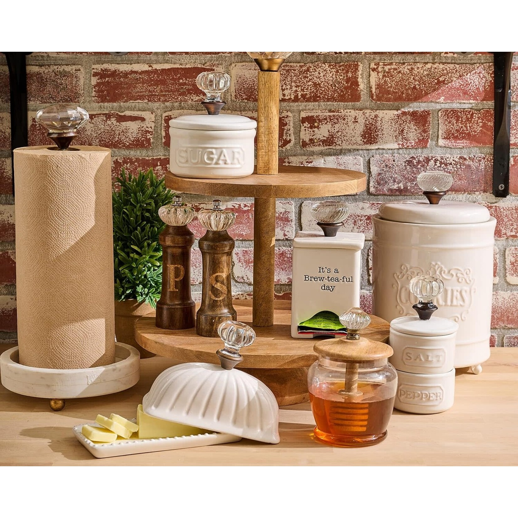 Mud Pie Ceramic Tea Bag Caddy