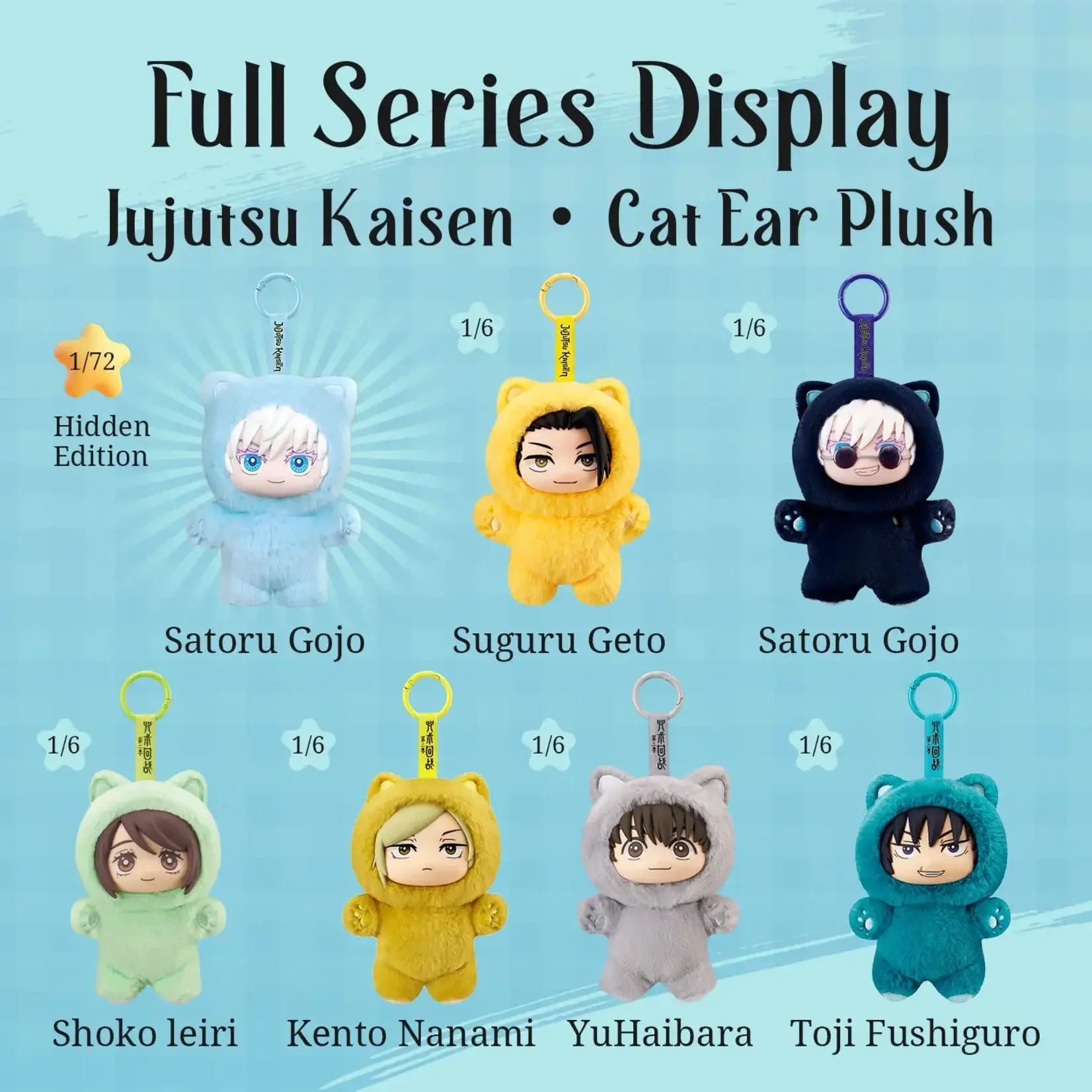 Puremind Blind Box - Jujutsu Kaisen Cat Ear Plush Series 2726