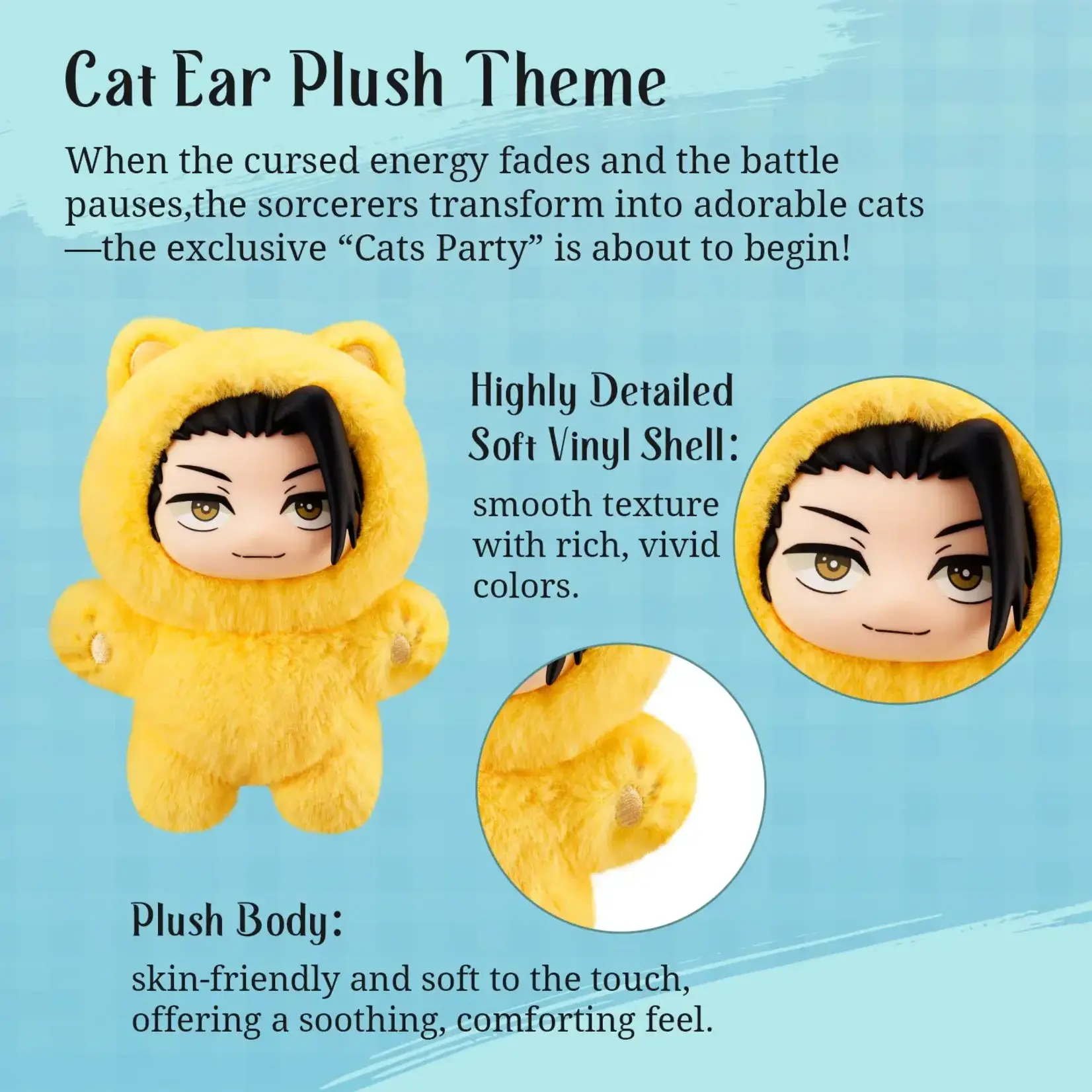 Puremind Blind Box - Jujutsu Kaisen Cat Ear Plush Series 2726