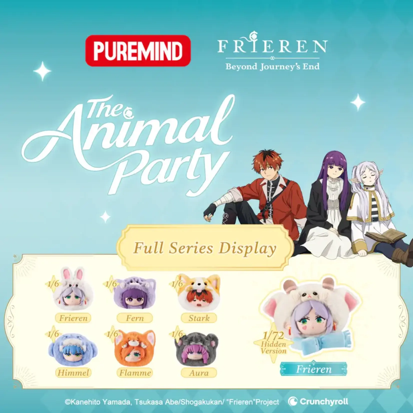 Puremind Blind Box - Frieren Animal Party Plush Series 2526