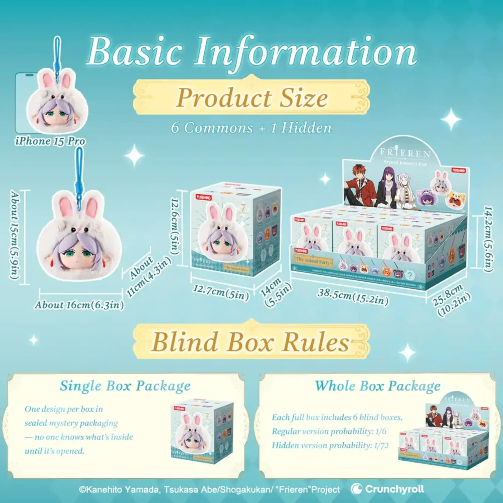 Puremind Blind Box - Frieren Animal Party Plush Series 2526