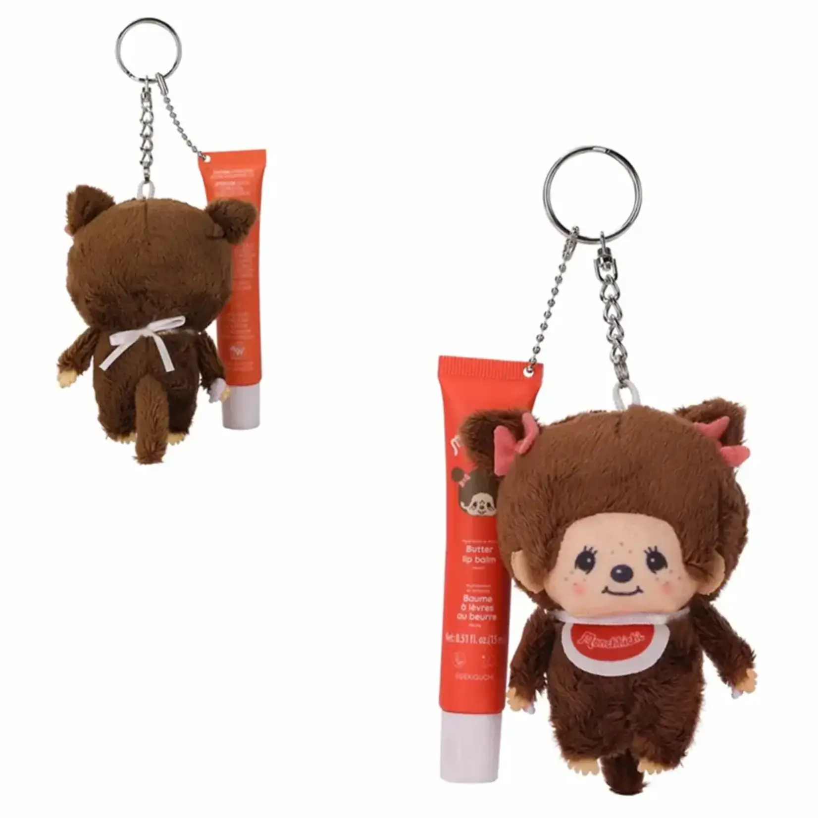 Monchhichi Lip Balm Keychain Plush - Red GSB05555