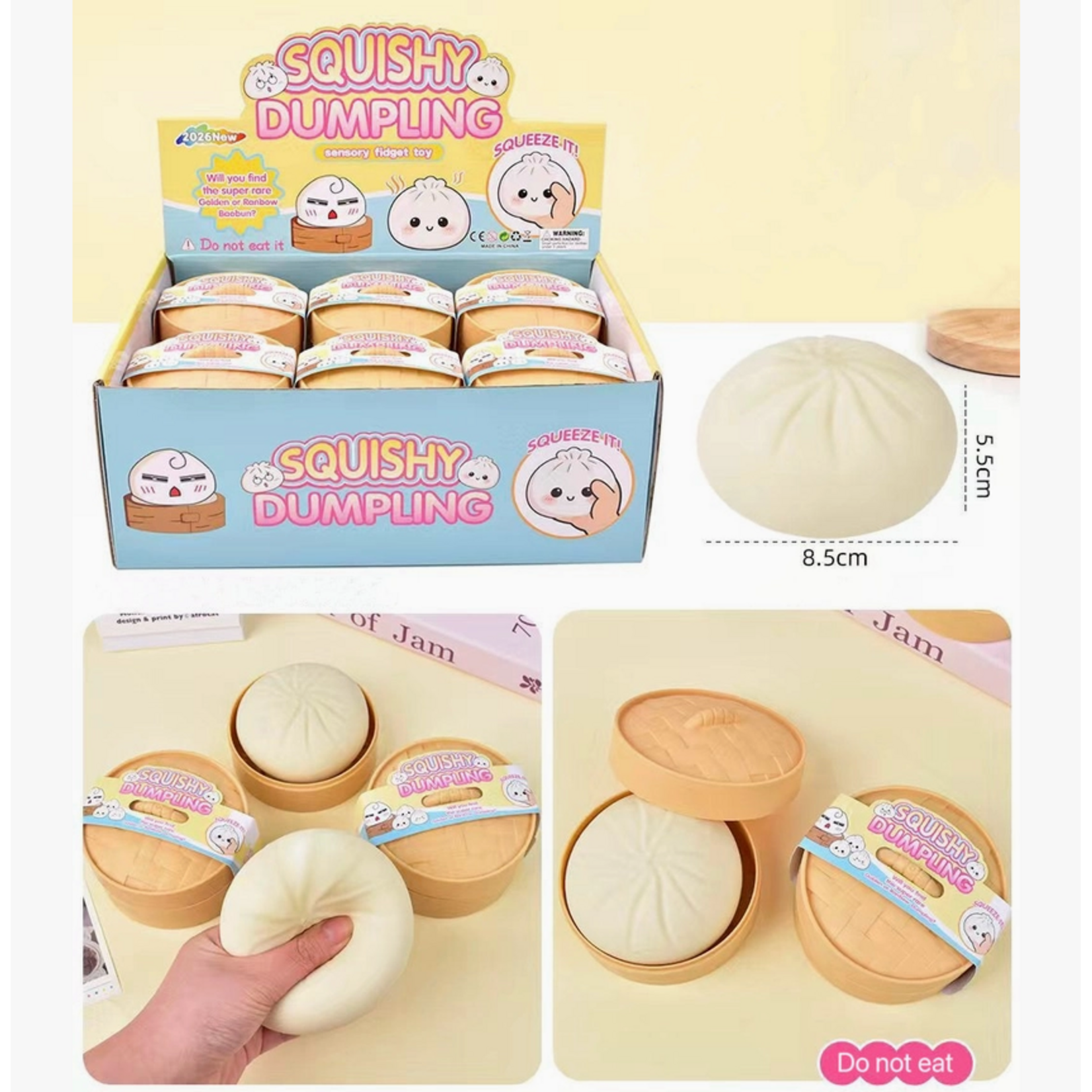 Blind Box - Squishy Dumpling - Jumbo Cartoon - Solid Color
