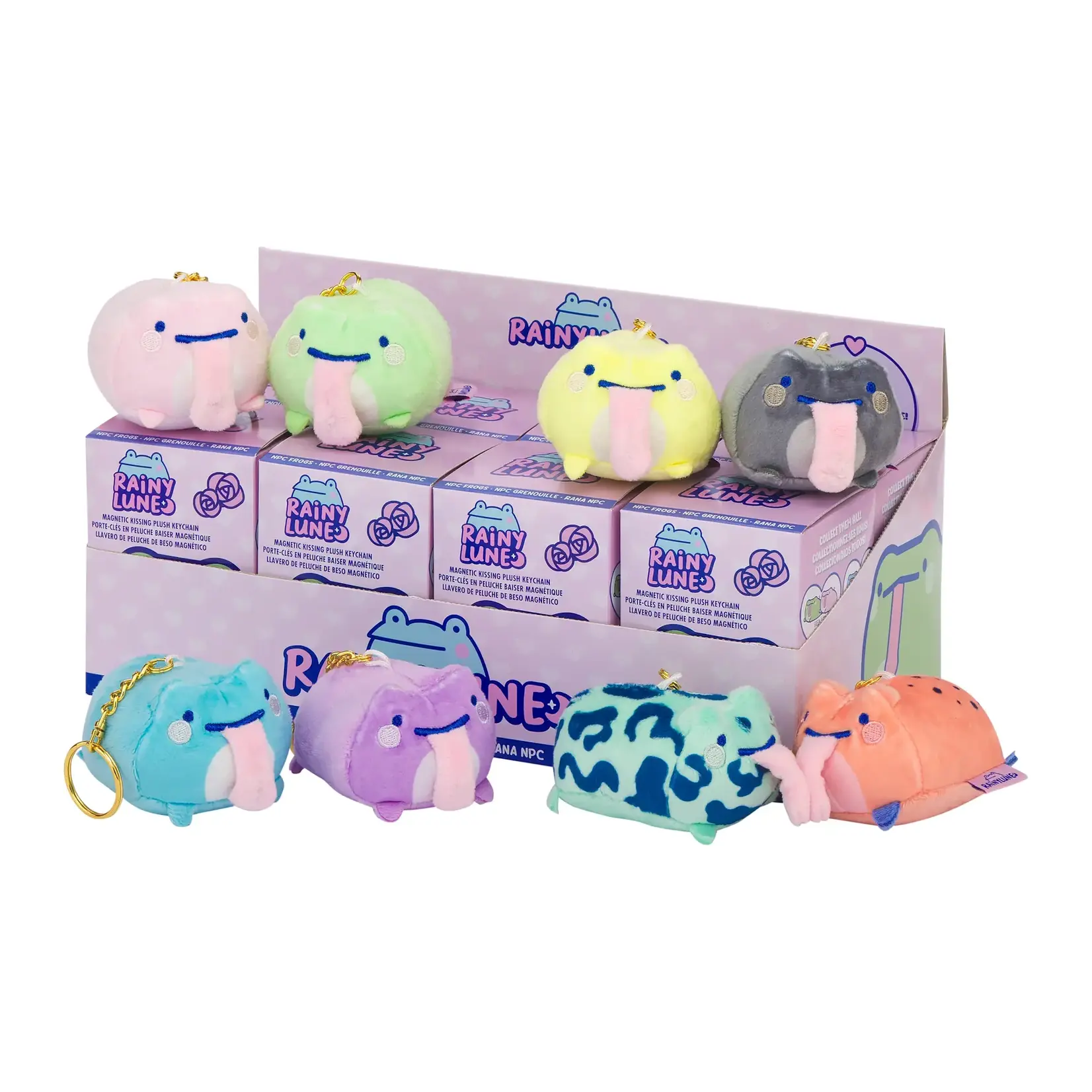 Rainylune Rainylune Kissing NPC Frogs with Magnetic Tongues Keychain Plush GSB02036