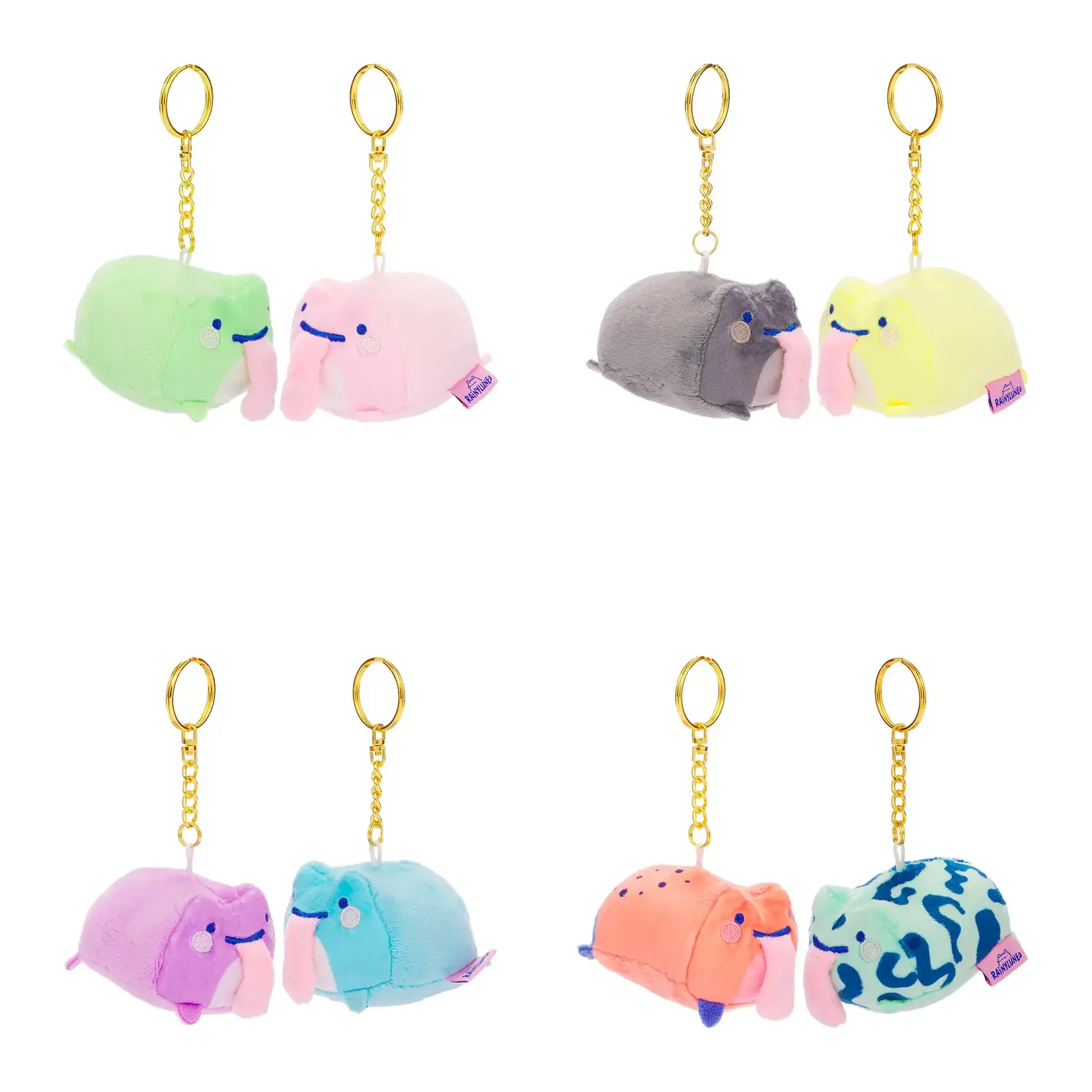 Rainylune Rainylune Kissing NPC Frogs with Magnetic Tongues Keychain Plush GSB02036