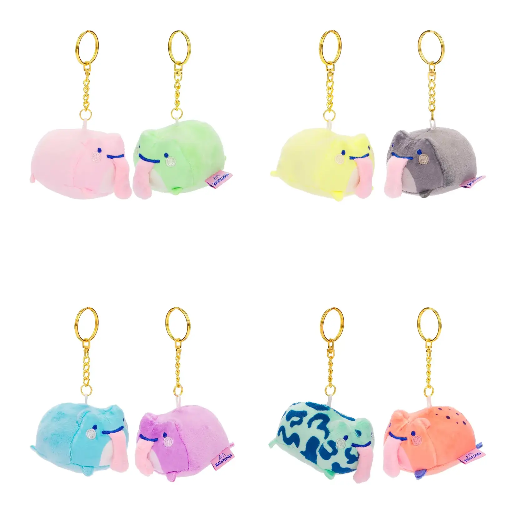 Rainylune Rainylune Kissing NPC Frogs with Magnetic Tongues Keychain Plush GSB02036