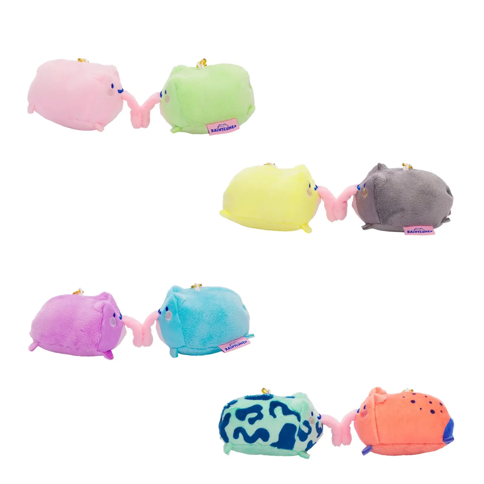 Rainylune Rainylune Kissing NPC Frogs with Magnetic Tongues Keychain Plush GSB02036