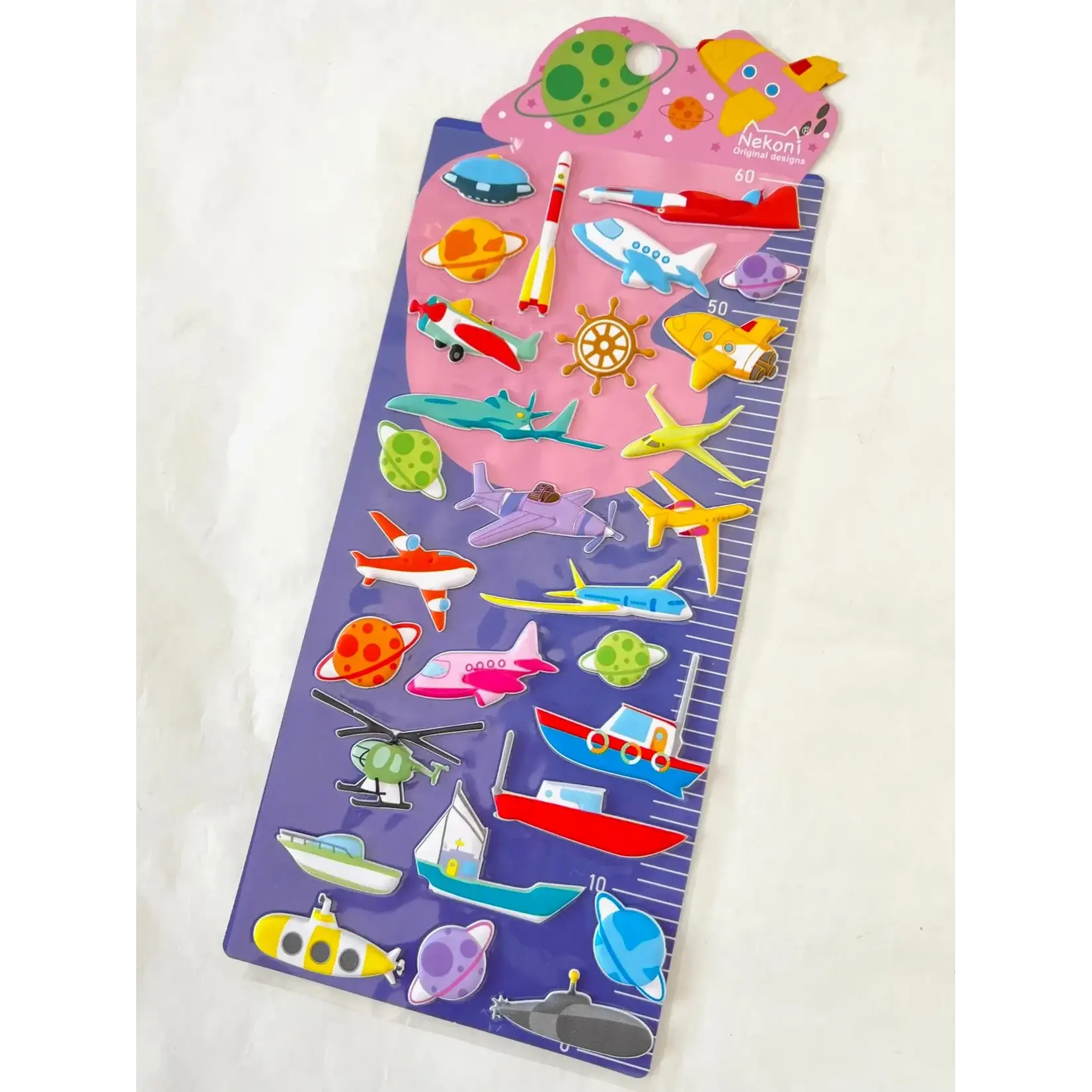 Nekoni Sea, Air, and Space Puffy Stickers - 50967