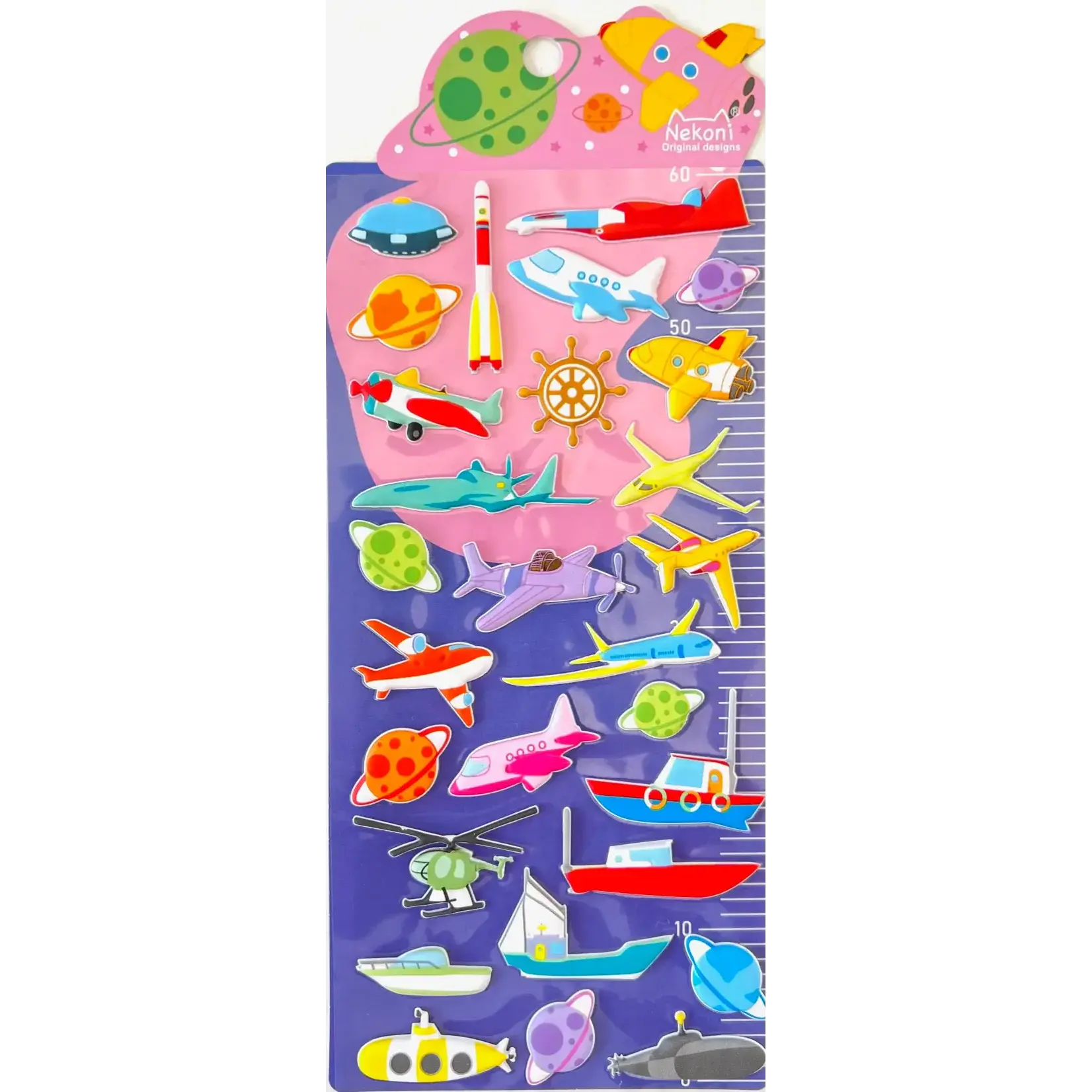 Nekoni Sea, Air, and Space Puffy Stickers - 50967