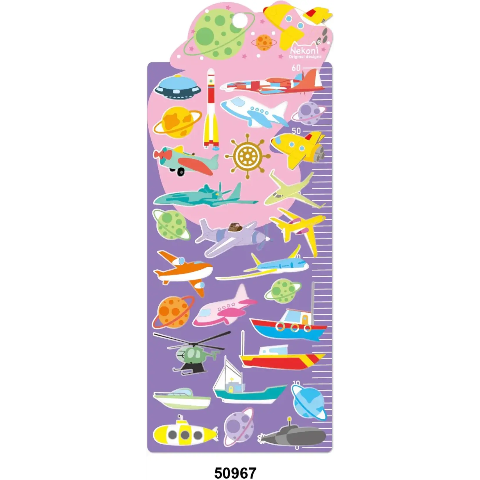 Nekoni Sea, Air, and Space Puffy Stickers - 50967
