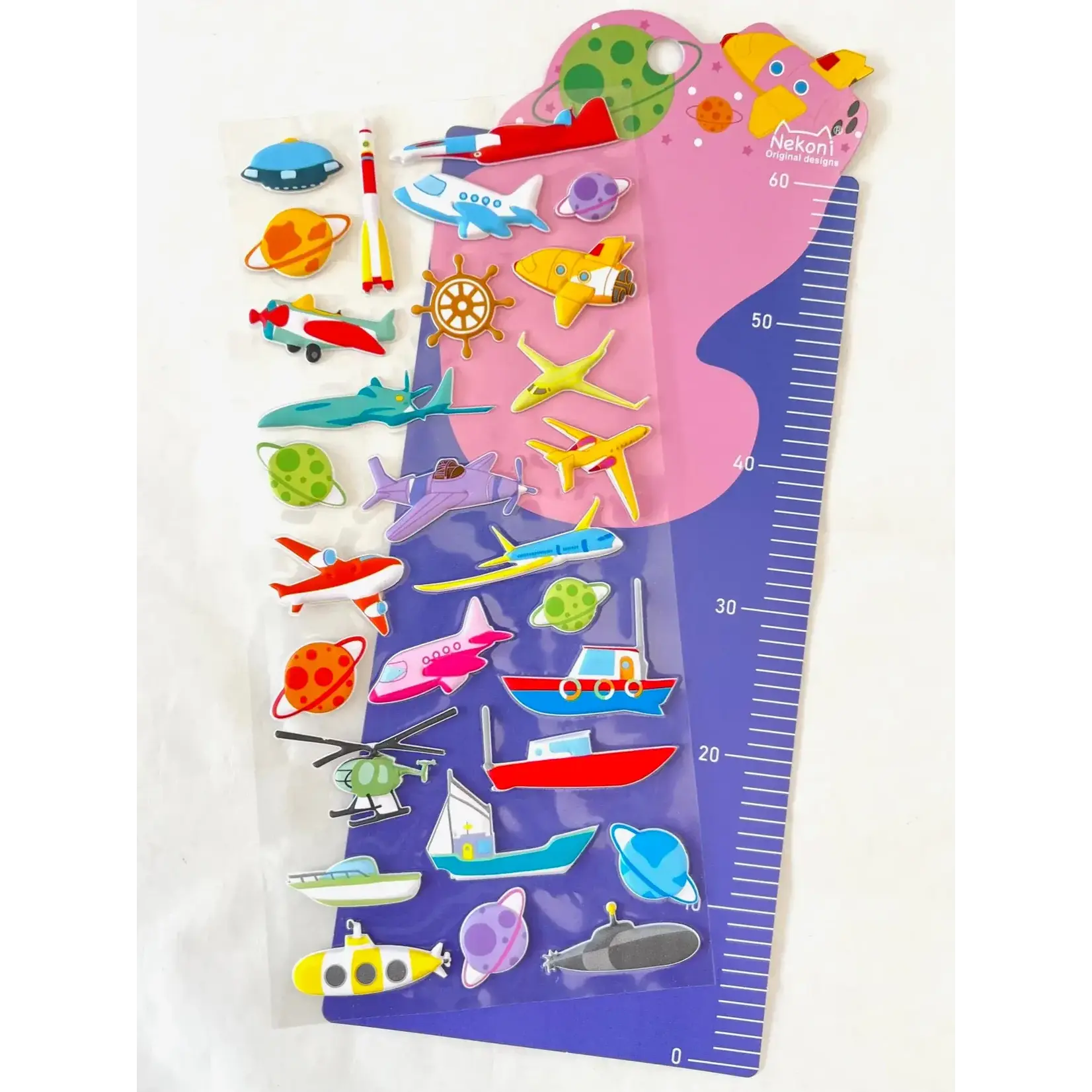 Nekoni Sea, Air, and Space Puffy Stickers - 50967