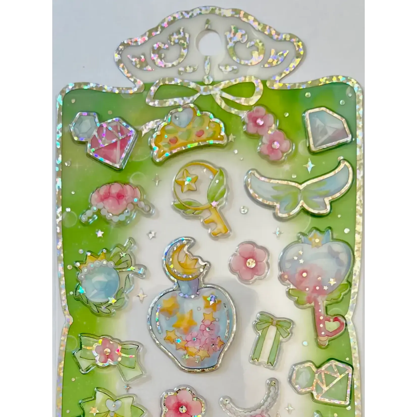Nekoni Green Shiny Princess Stickers - 51031