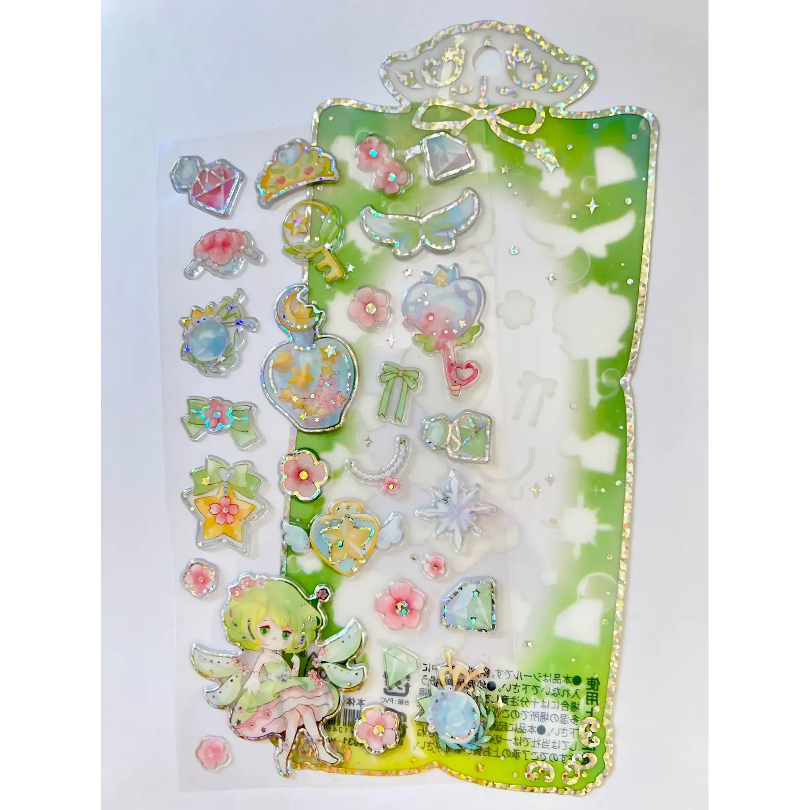 Nekoni Green Shiny Princess Stickers - 51031