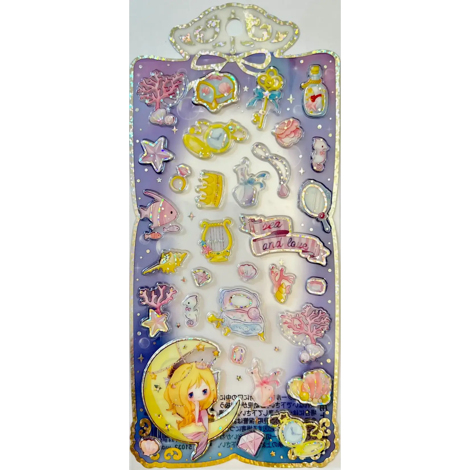 Nekoni Blue Shiny Princess Stickers - 51032