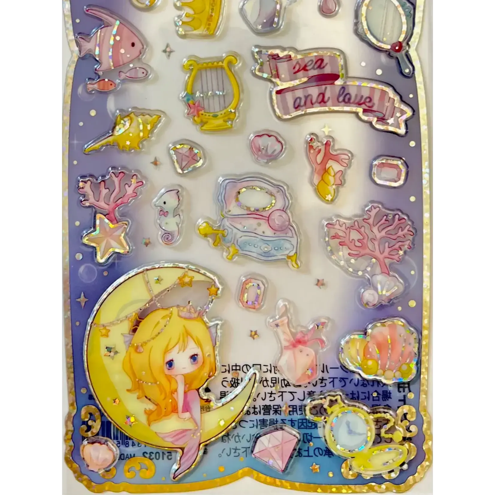 Nekoni Blue Shiny Princess Stickers - 51032