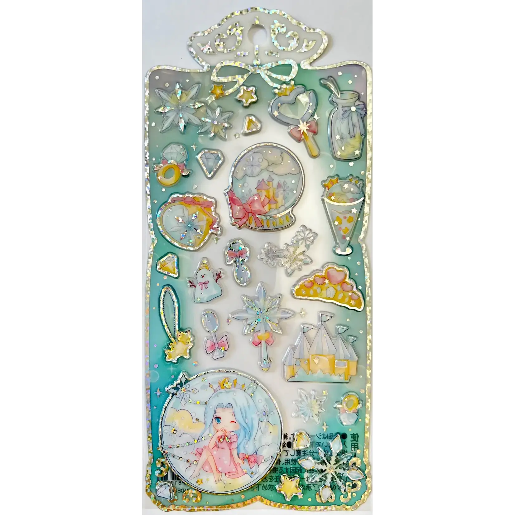 Nekoni Blue Shiny Princess Stickers - 51034