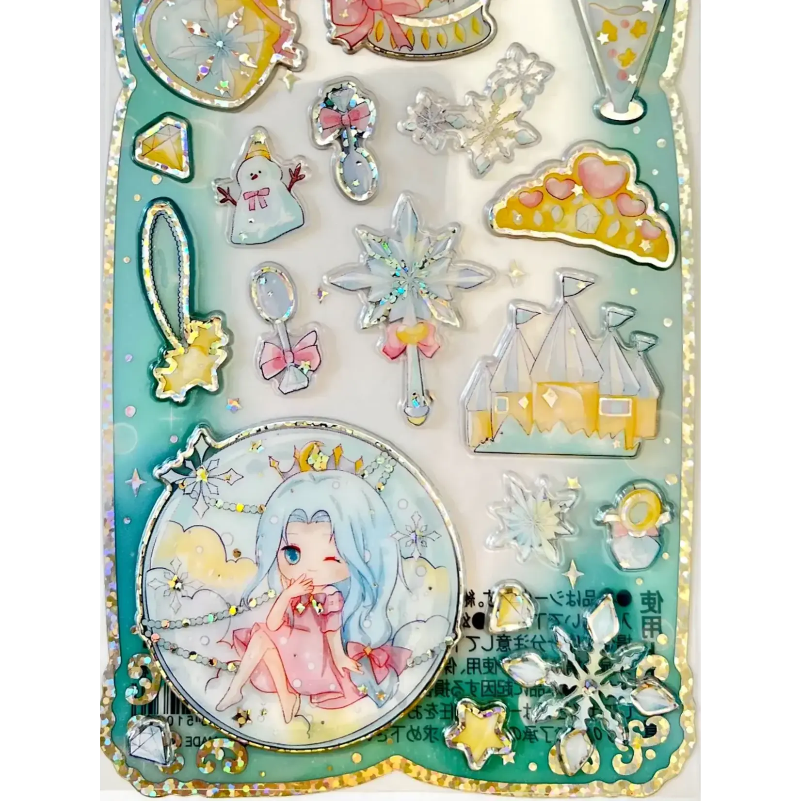 Nekoni Blue Shiny Princess Stickers - 51034