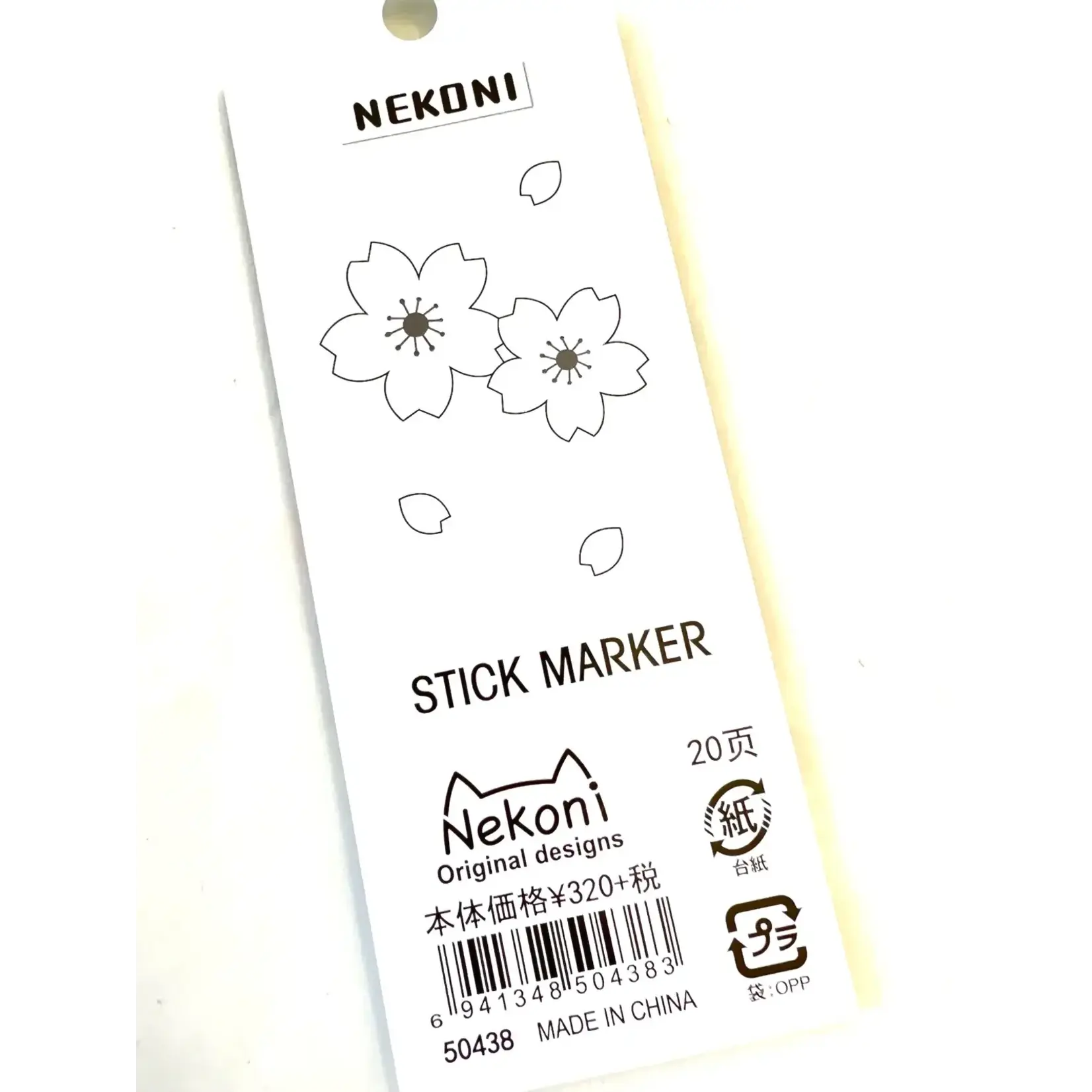 Nekoni Sticky Index Notes - Penguin Sakura - 50438