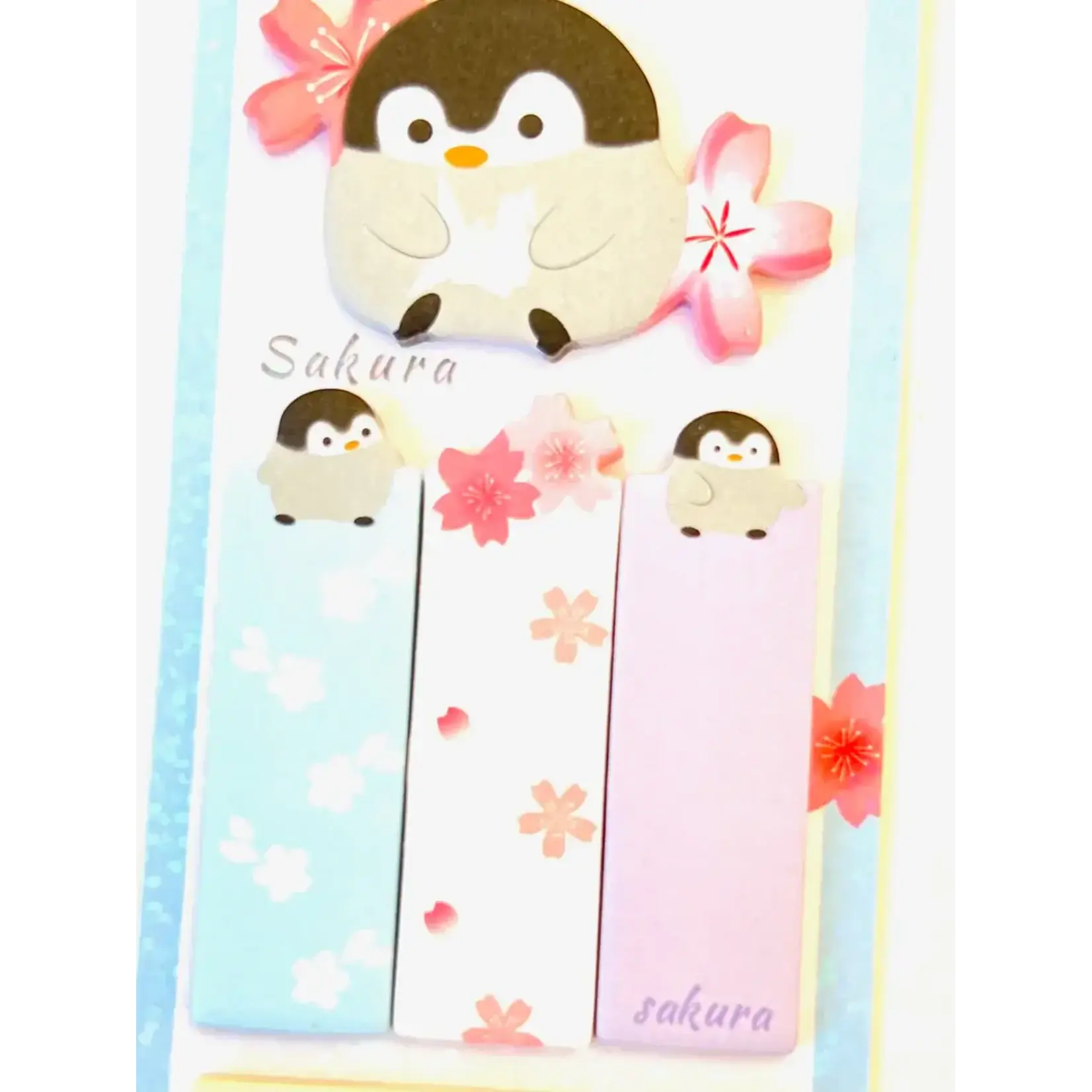 Nekoni Sticky Index Notes - Penguin Sakura - 50438