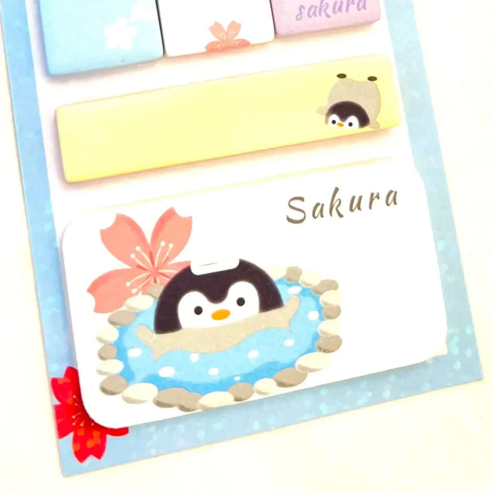 Nekoni Sticky Index Notes - Penguin Sakura - 50438