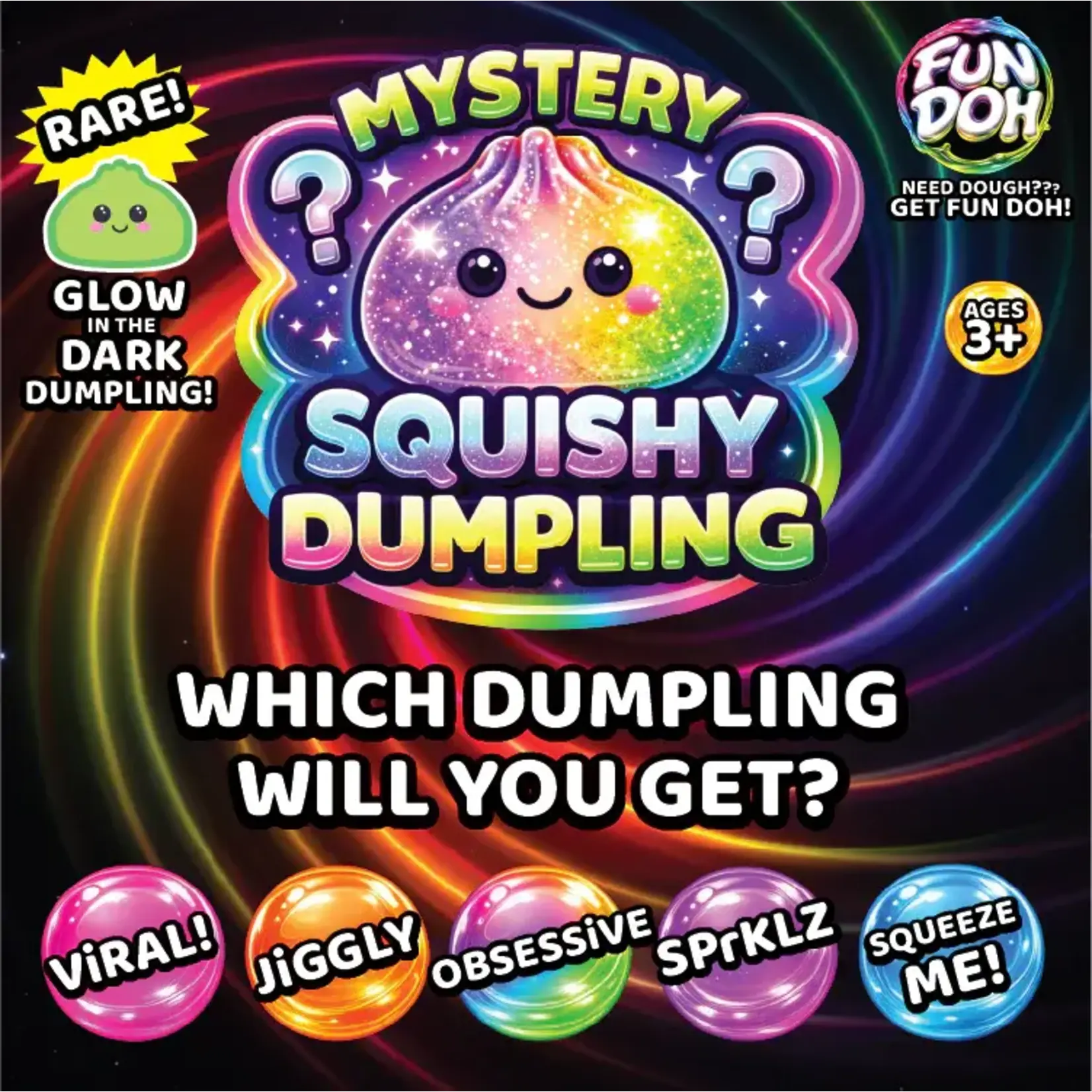 Fun Doh Blind Box - Squishy Dumpling - Sparkly Colors