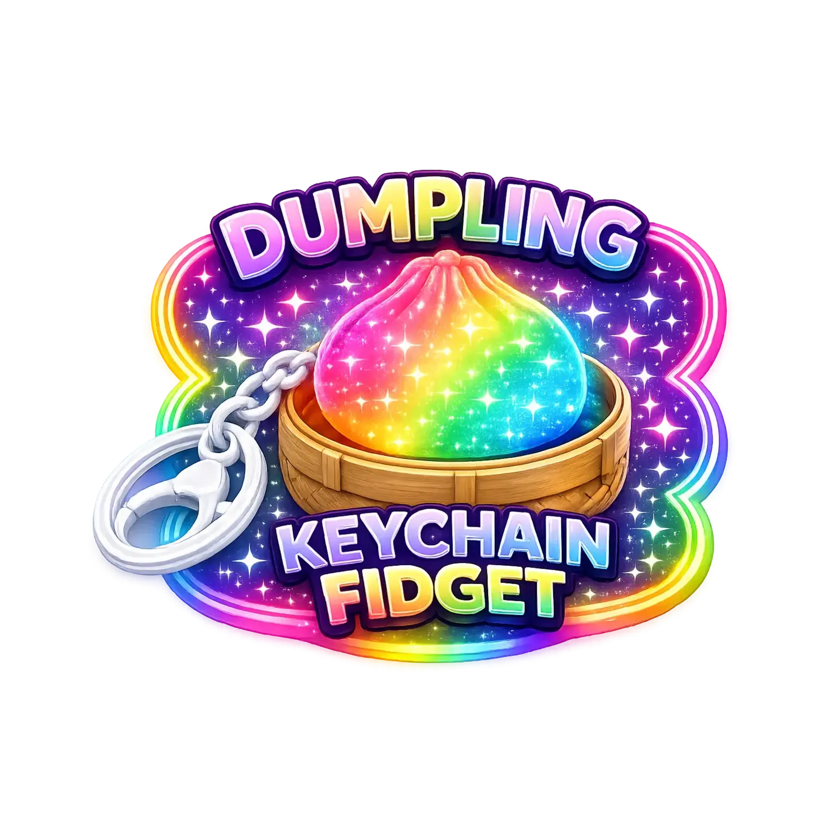 Fun Doh Mini Dumpling Click Light-Up Keychain