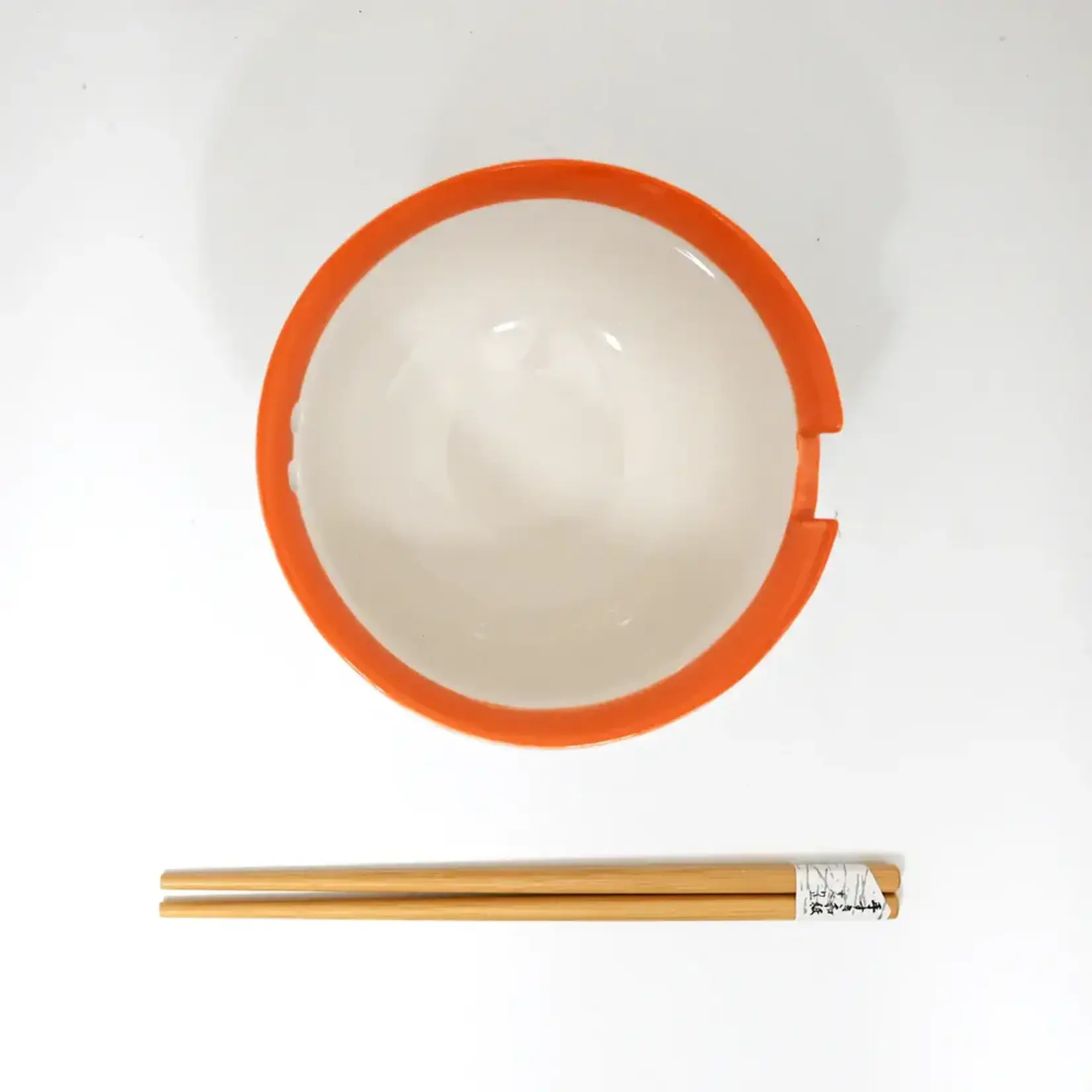 Bowl - Twin Sparrows Momiji Maple Leaves w/Chopsticks - BCH525-SZM2