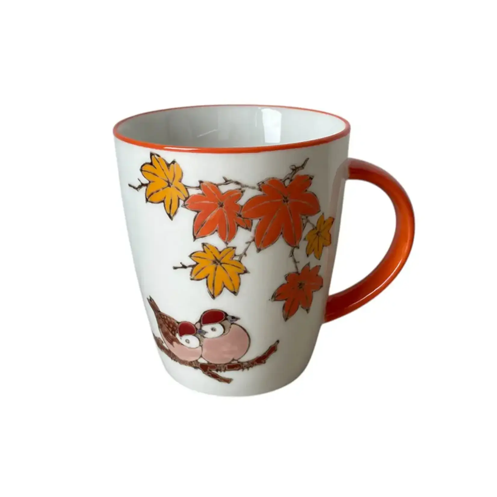 Mug - 12oz - Twin Sparrows Maple Momiji Leaves MGH4-SZM2