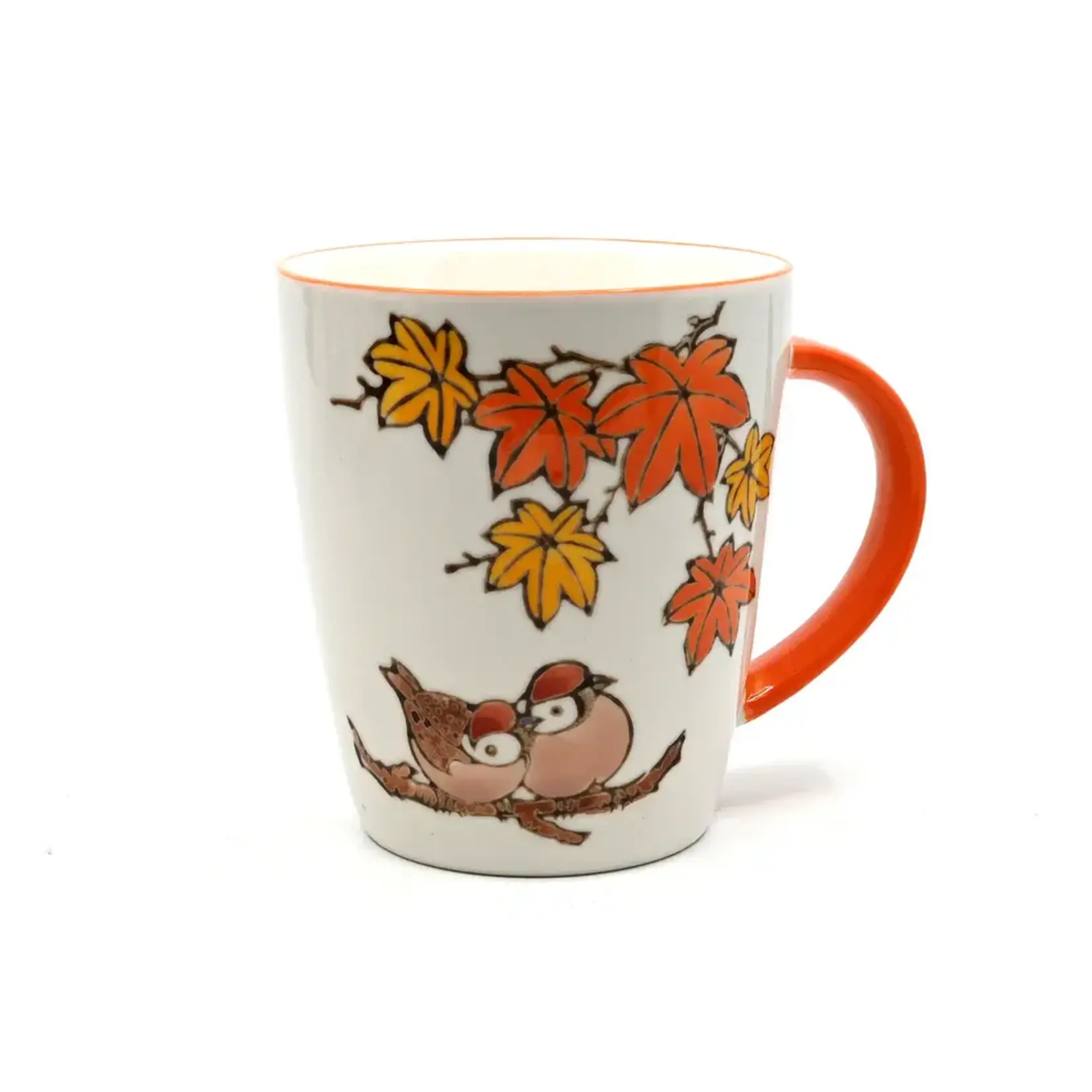 Mug - 12oz - Twin Sparrows Maple Momiji Leaves MGH4-SZM2