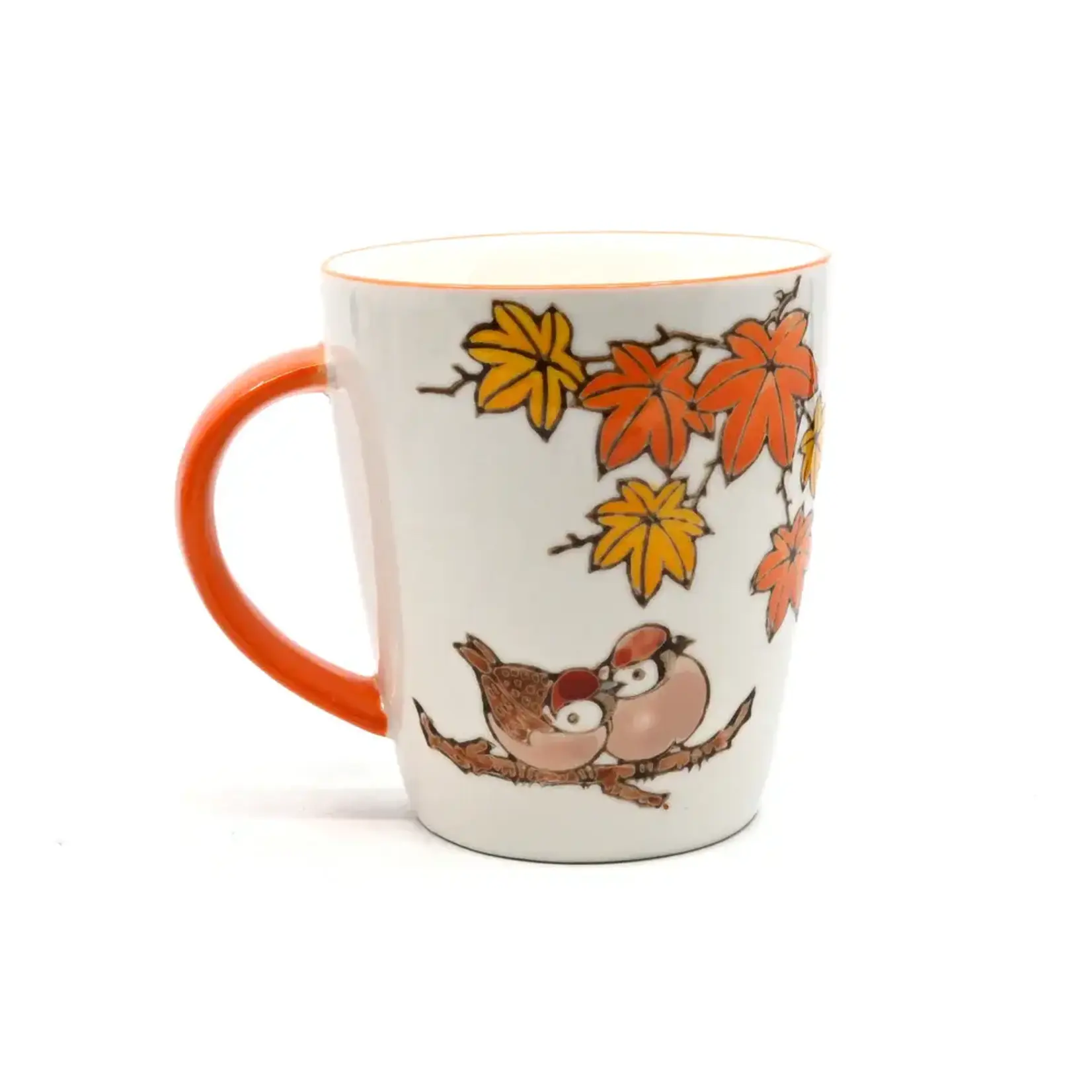 Mug - 12oz - Twin Sparrows Maple Momiji Leaves MGH4-SZM2
