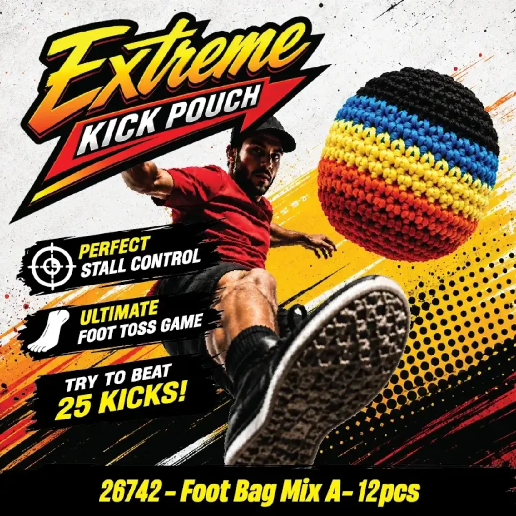 Novelty Inc Kick Drop Foot Bag Game (Compare to Hacky Sack)