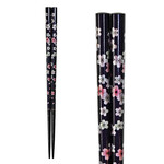 Chopsticks - Wooden 9" Flower Pattern - Navy Blue AW8821-NB