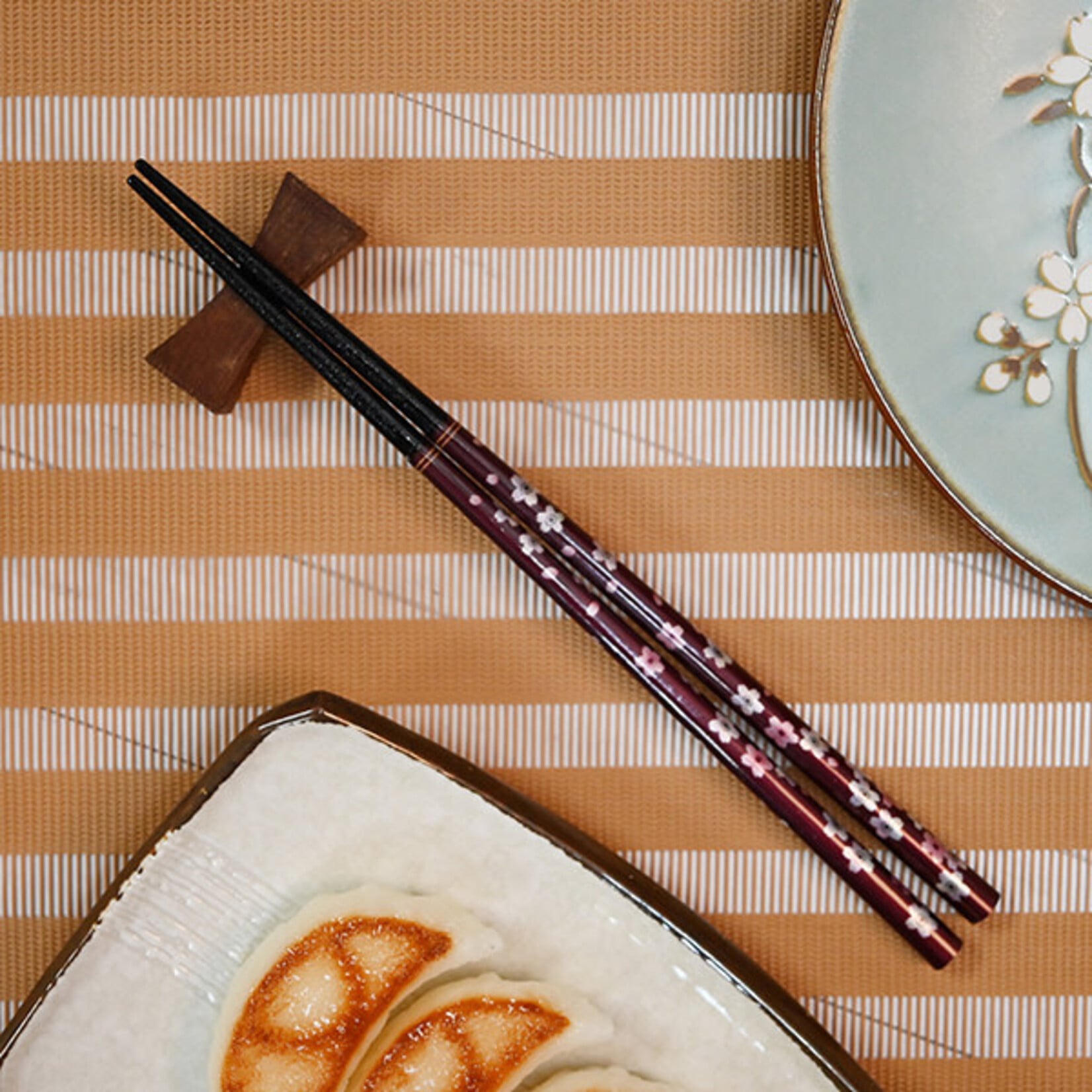 Chopsticks - Wooden 9" Flower Pattern - Red AW8821-NB