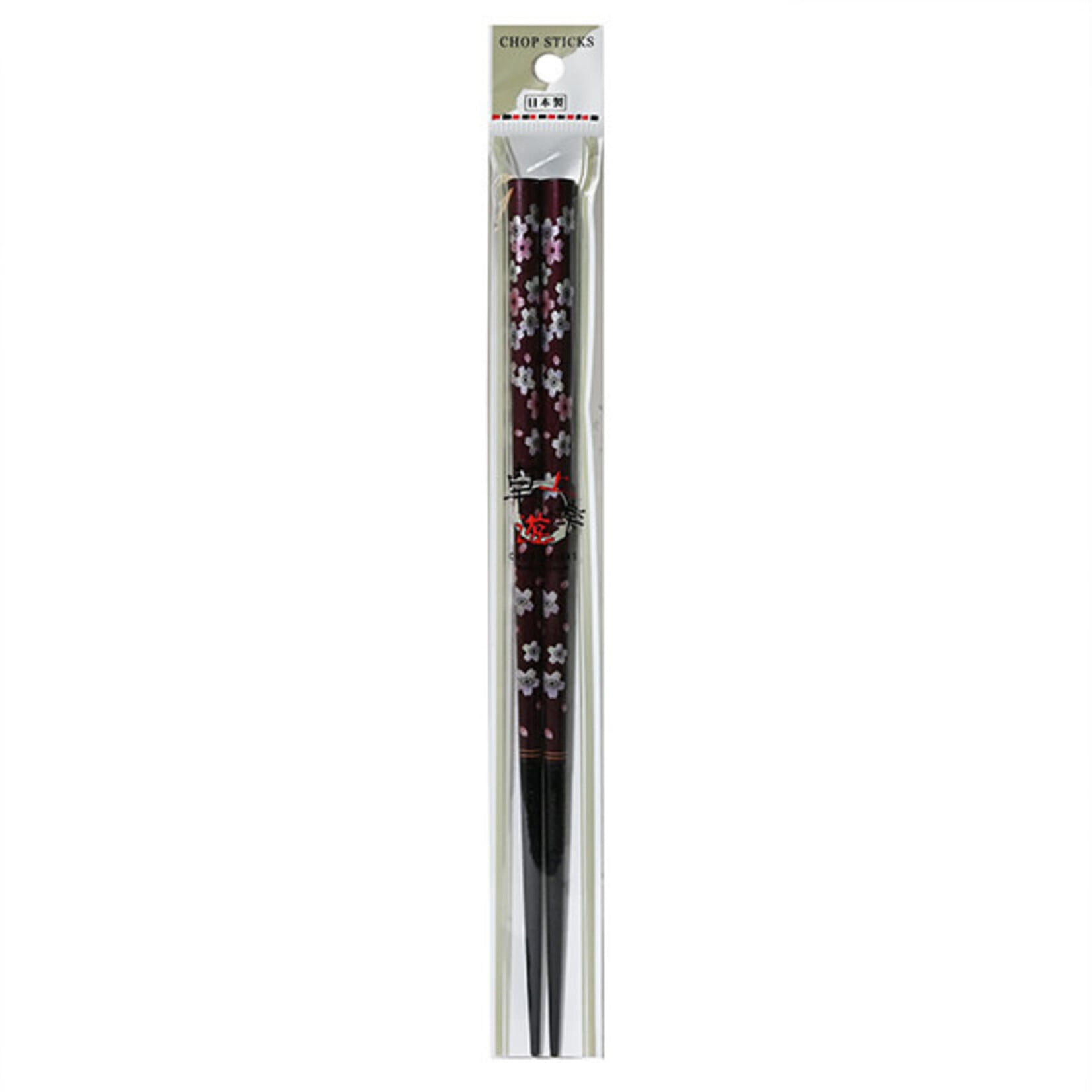 Chopsticks - Wooden 9" Flower Pattern - Red AW8821-NB