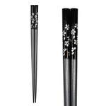 Chopsticks - Wooden 9" Silver Sakura - Black AW8947-BK