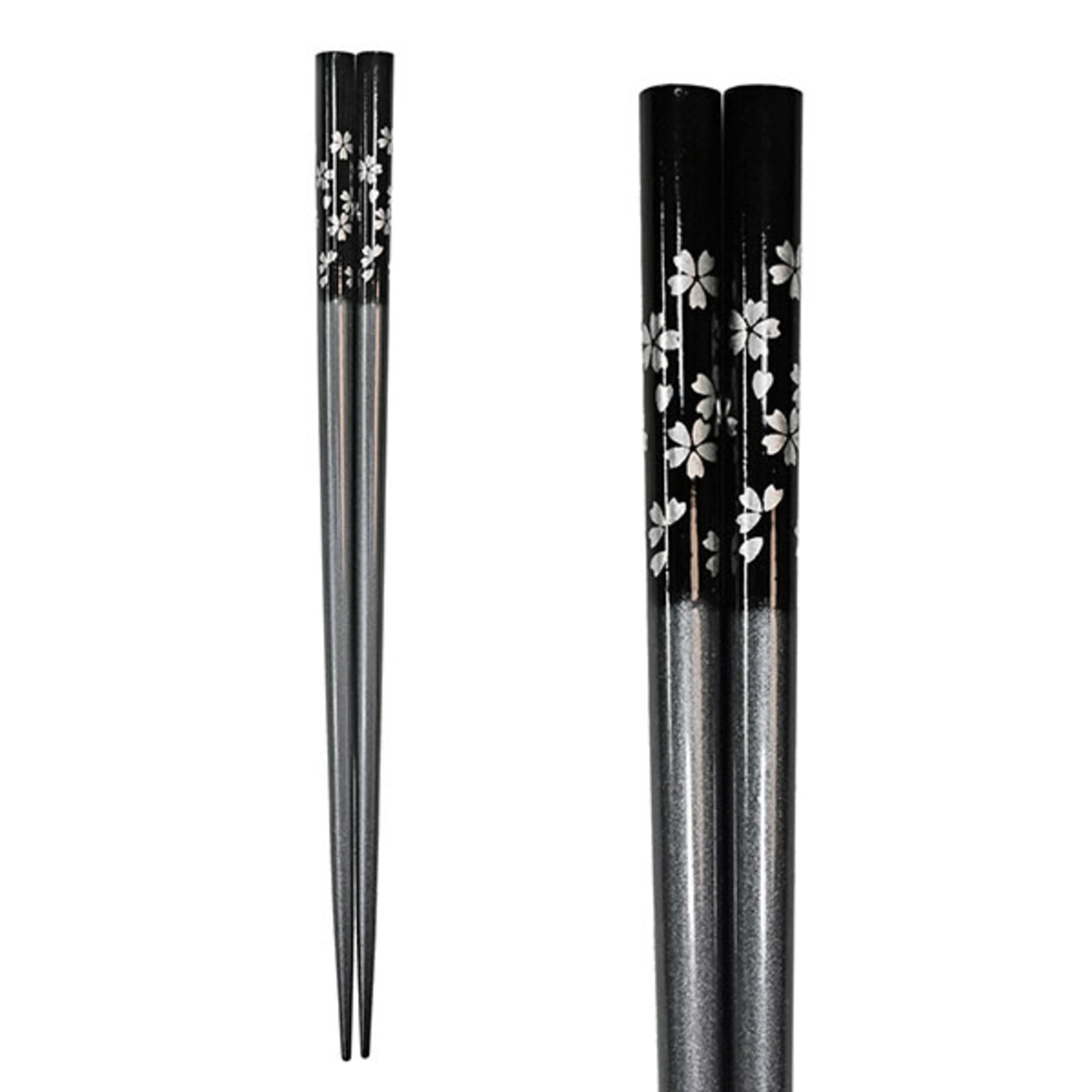 Chopsticks - Wooden 9" Silver Sakura - Black AW8947-BK